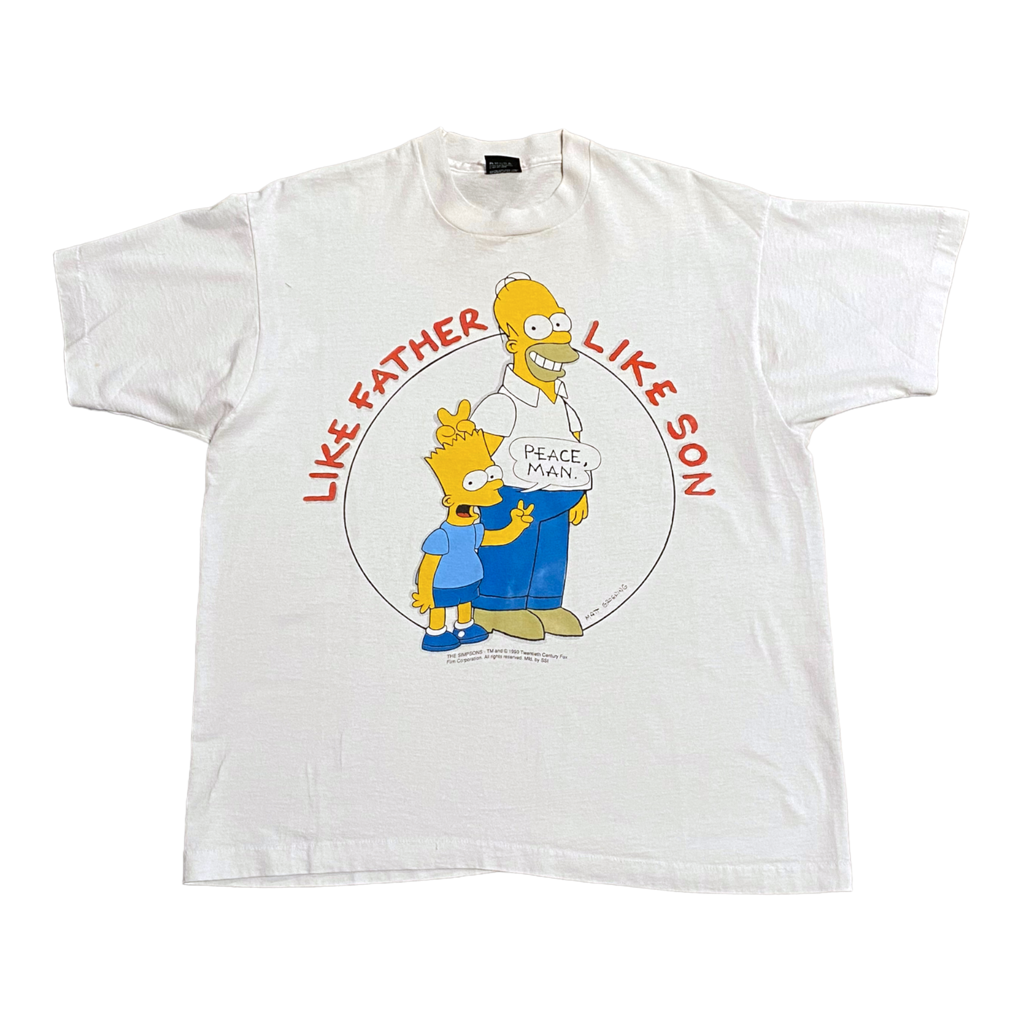Vintage The Simpsons Father & Son Tee L