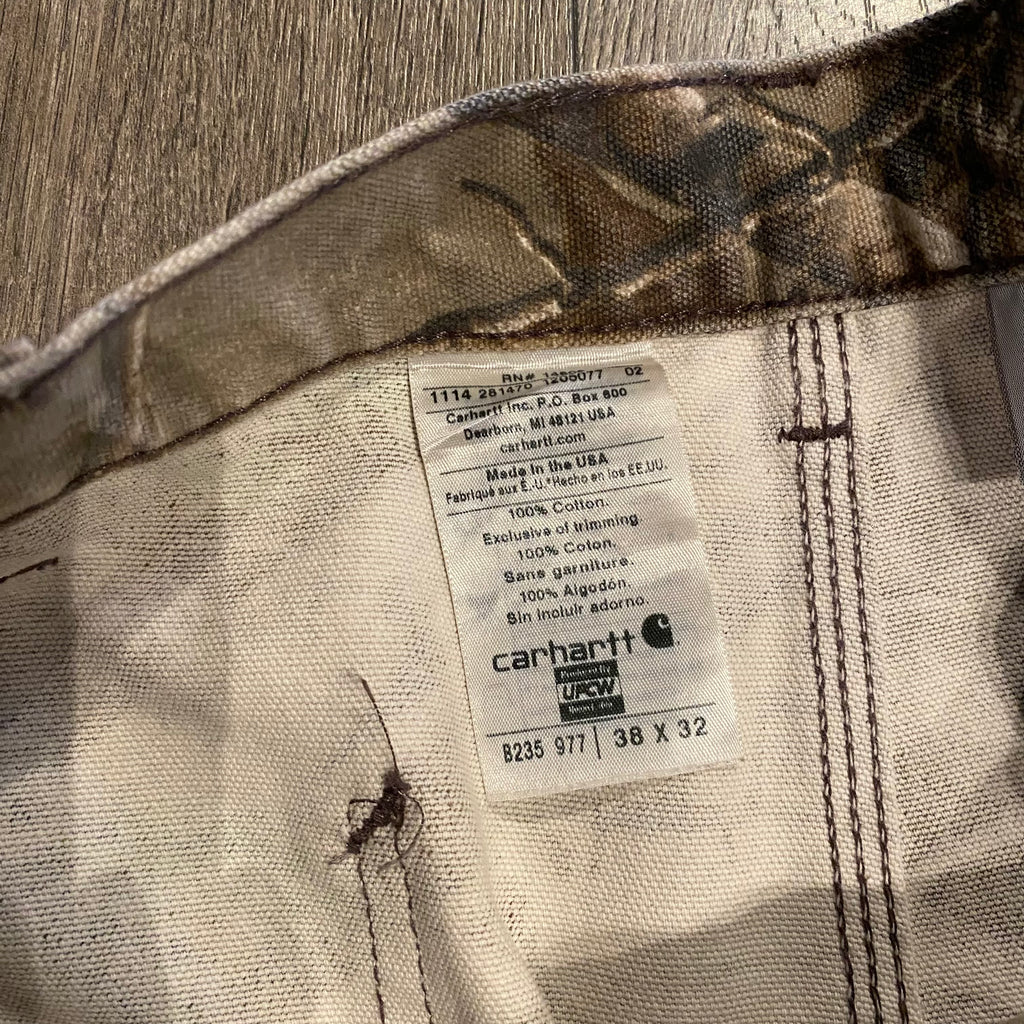 Vintage Carhartt real tree carpenter pants 36x32
