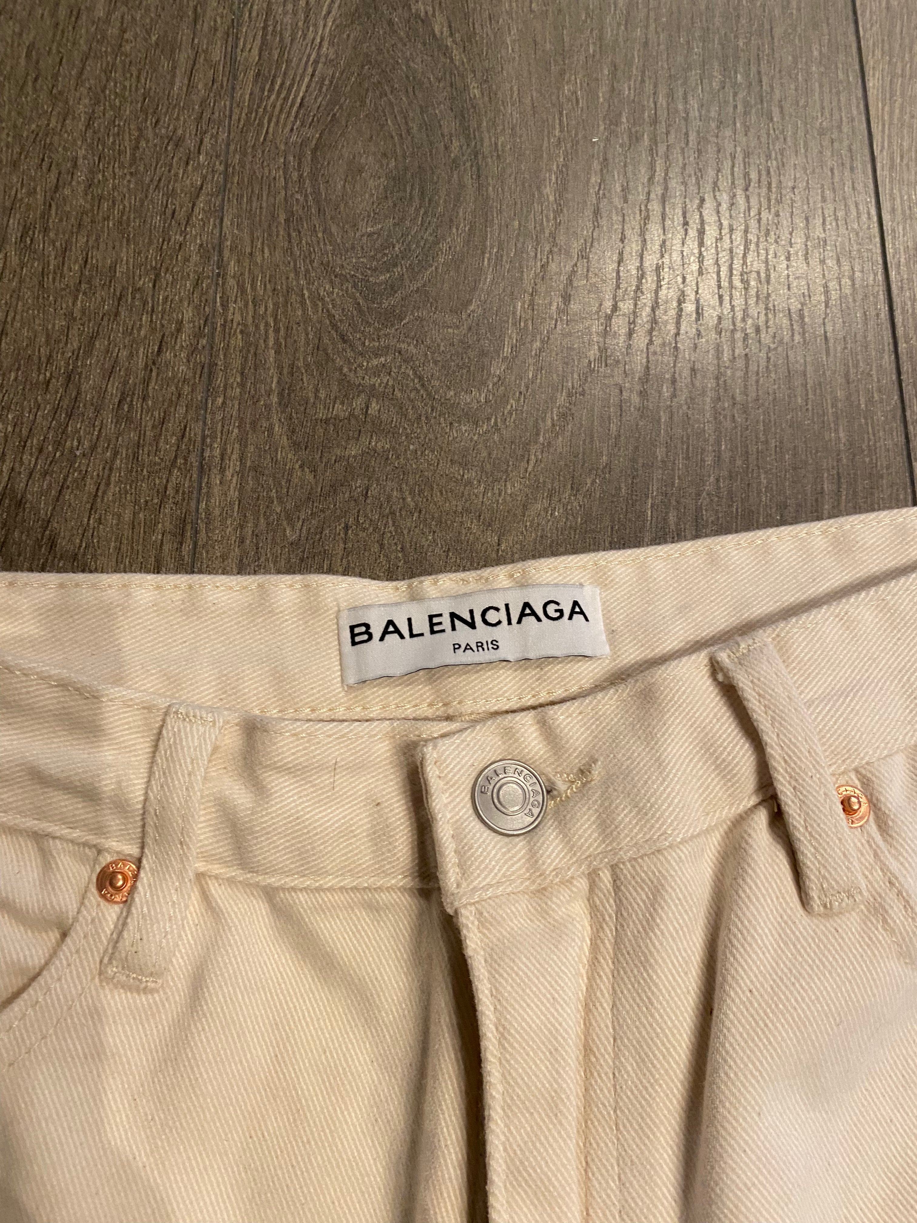 Balenciaga Cream Denim 28