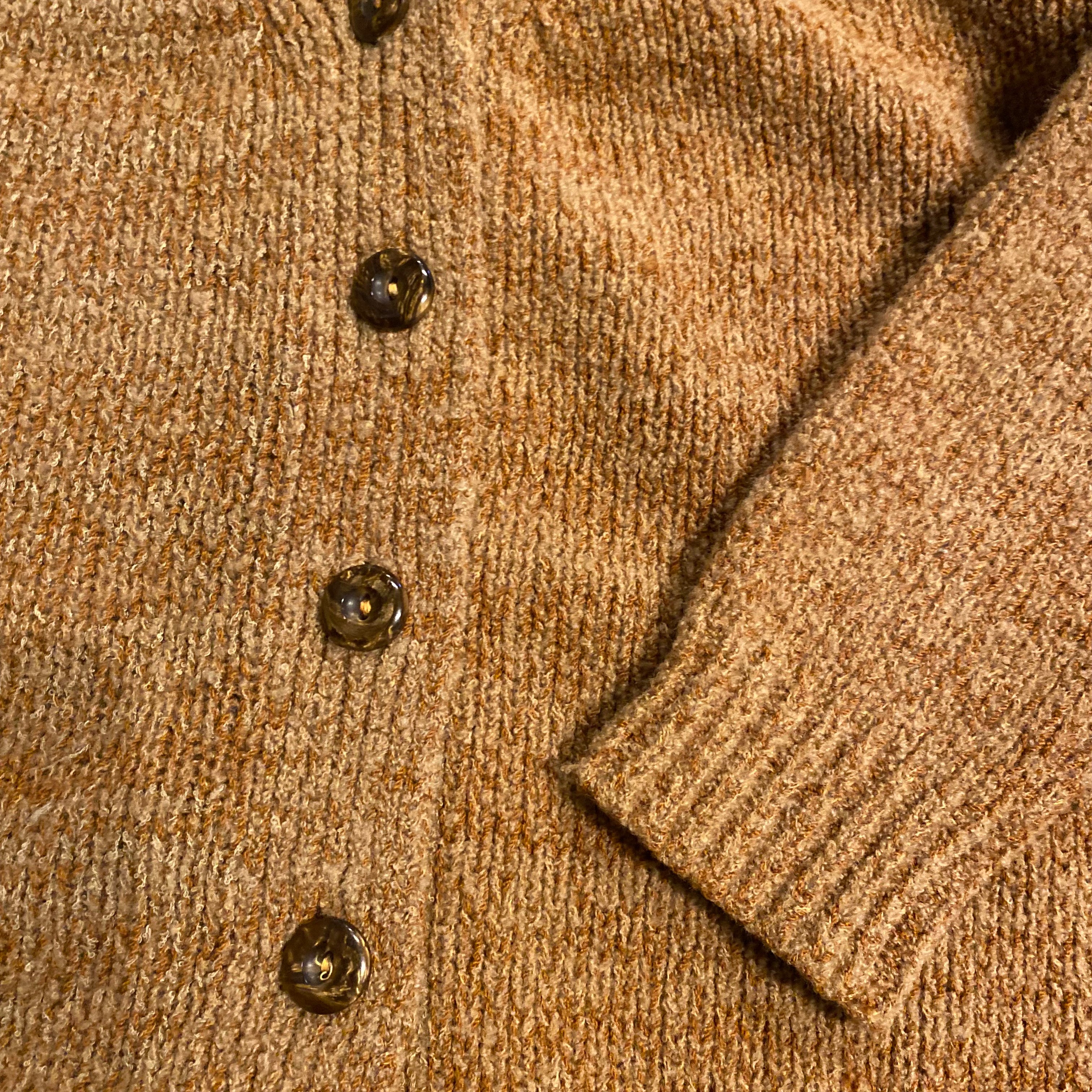 Burnt Orange Wool Cardigan M
