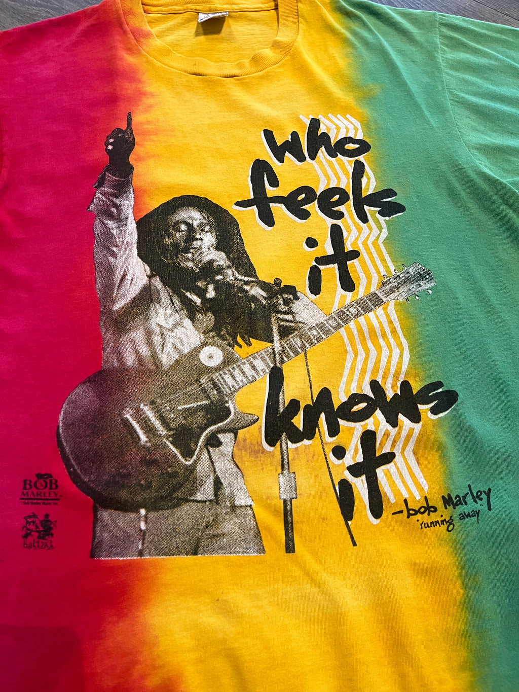 90s Bob Marley reggae tee L