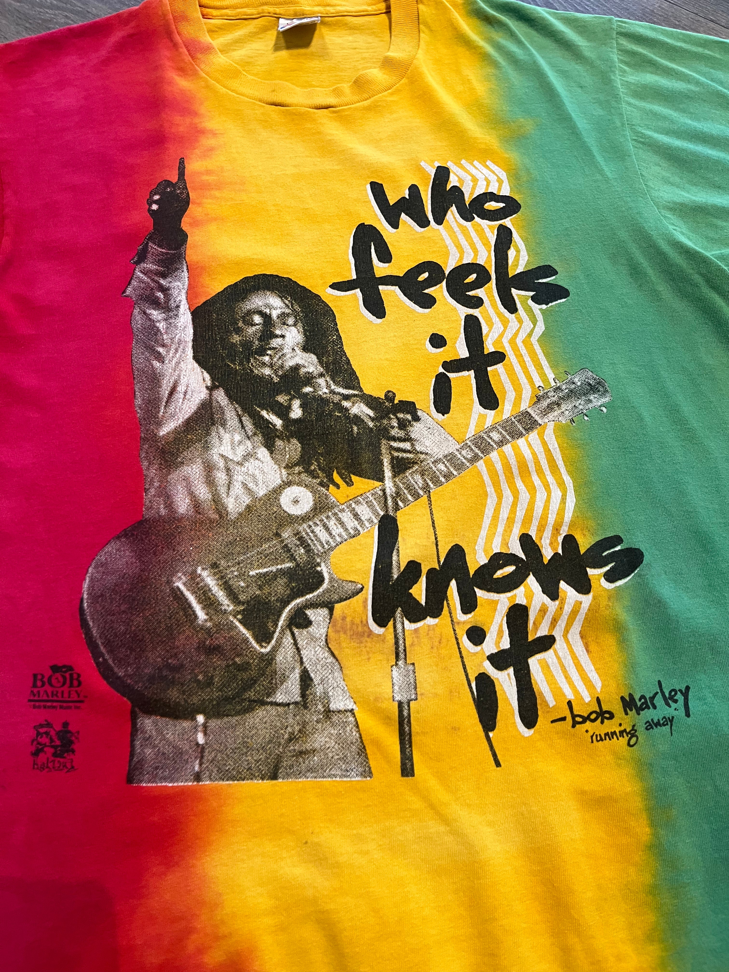 90s Bob Marley reggae tee L