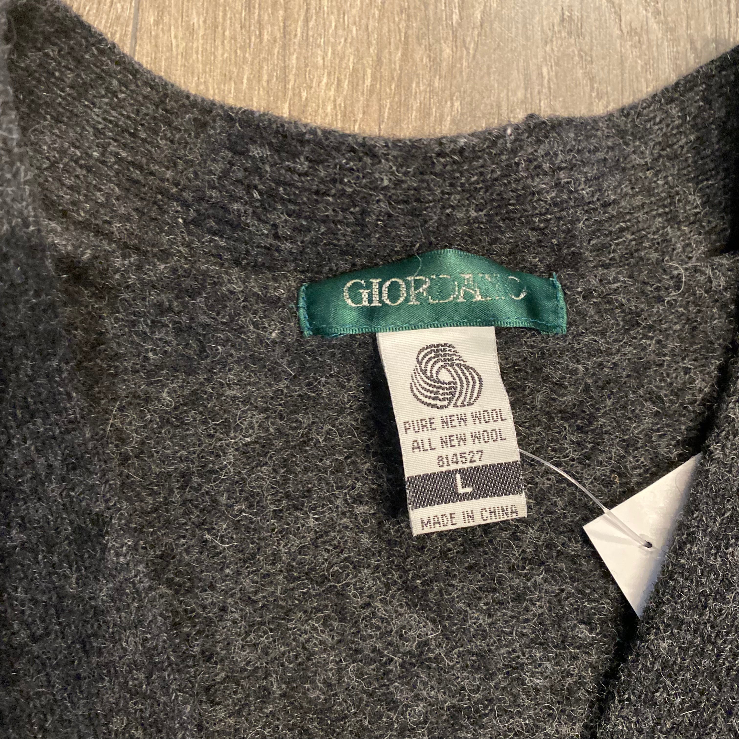 90s Giordano Wool Cardigan L
