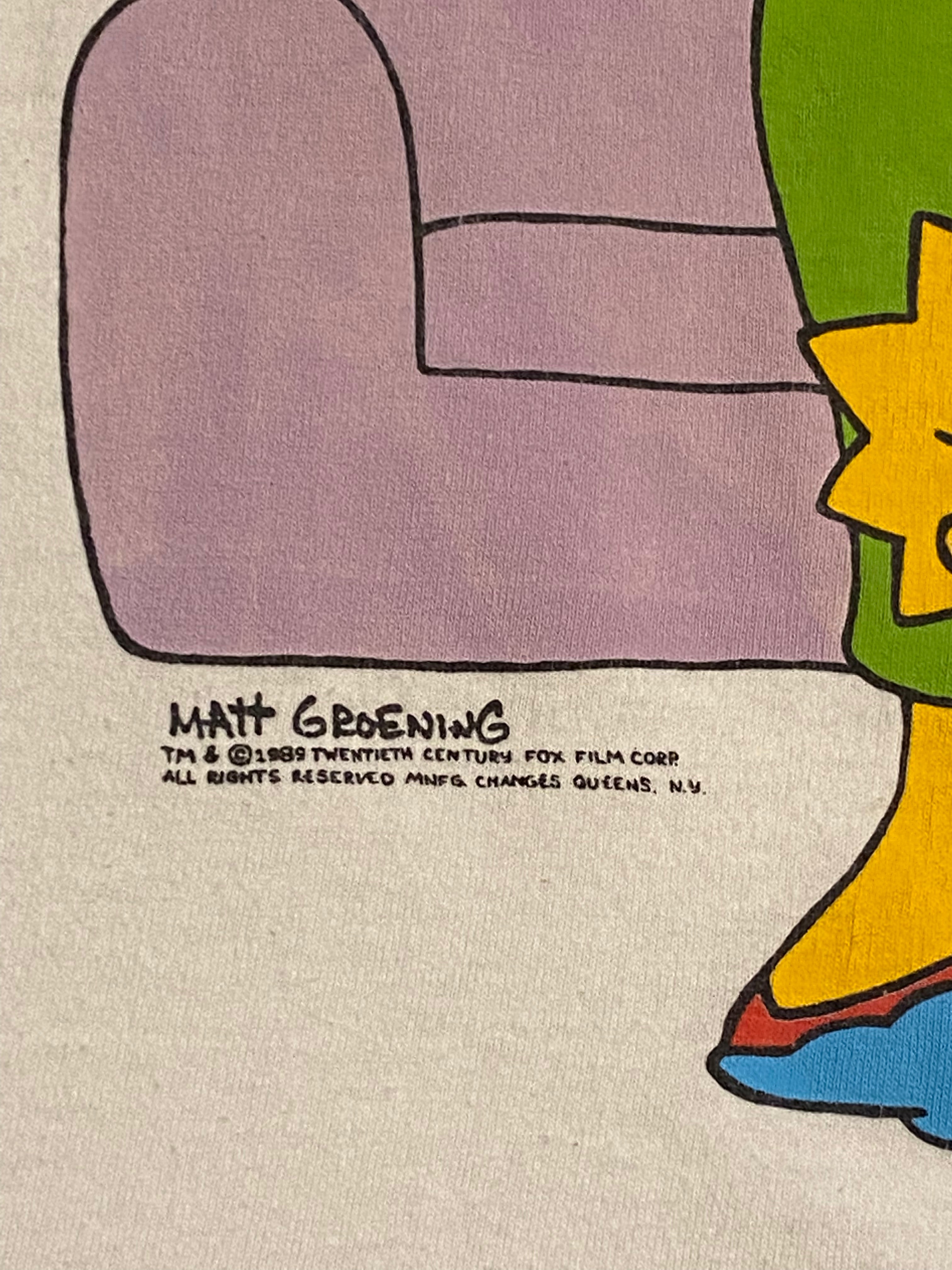 1989 The Simpsons Say Cheese Tee L