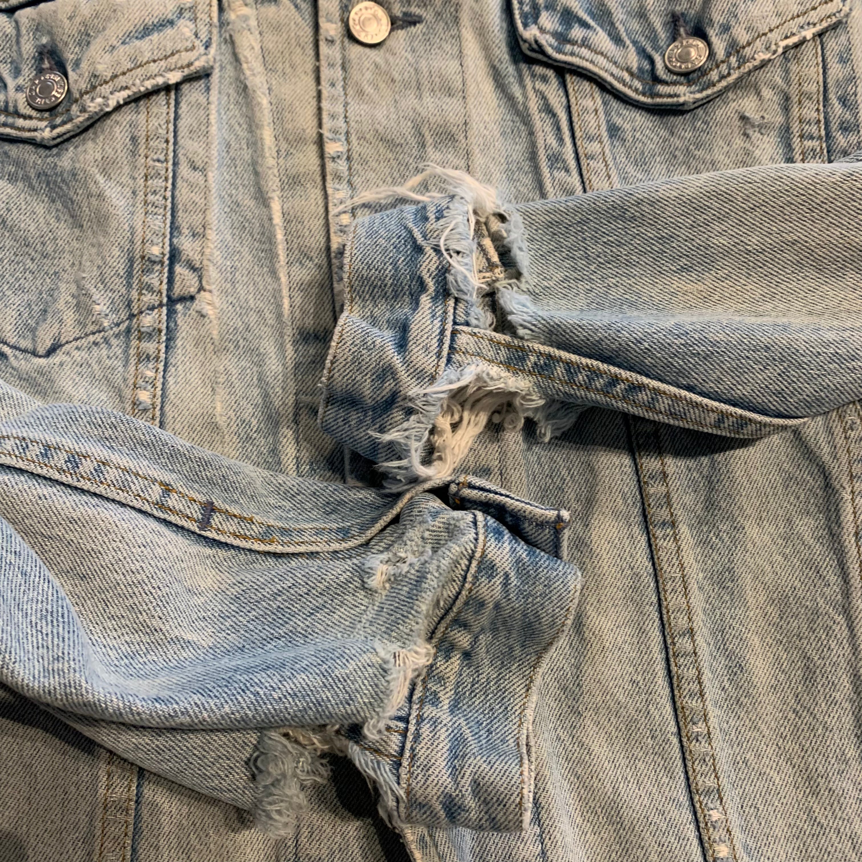 GAP Distressed Denim Jacket M