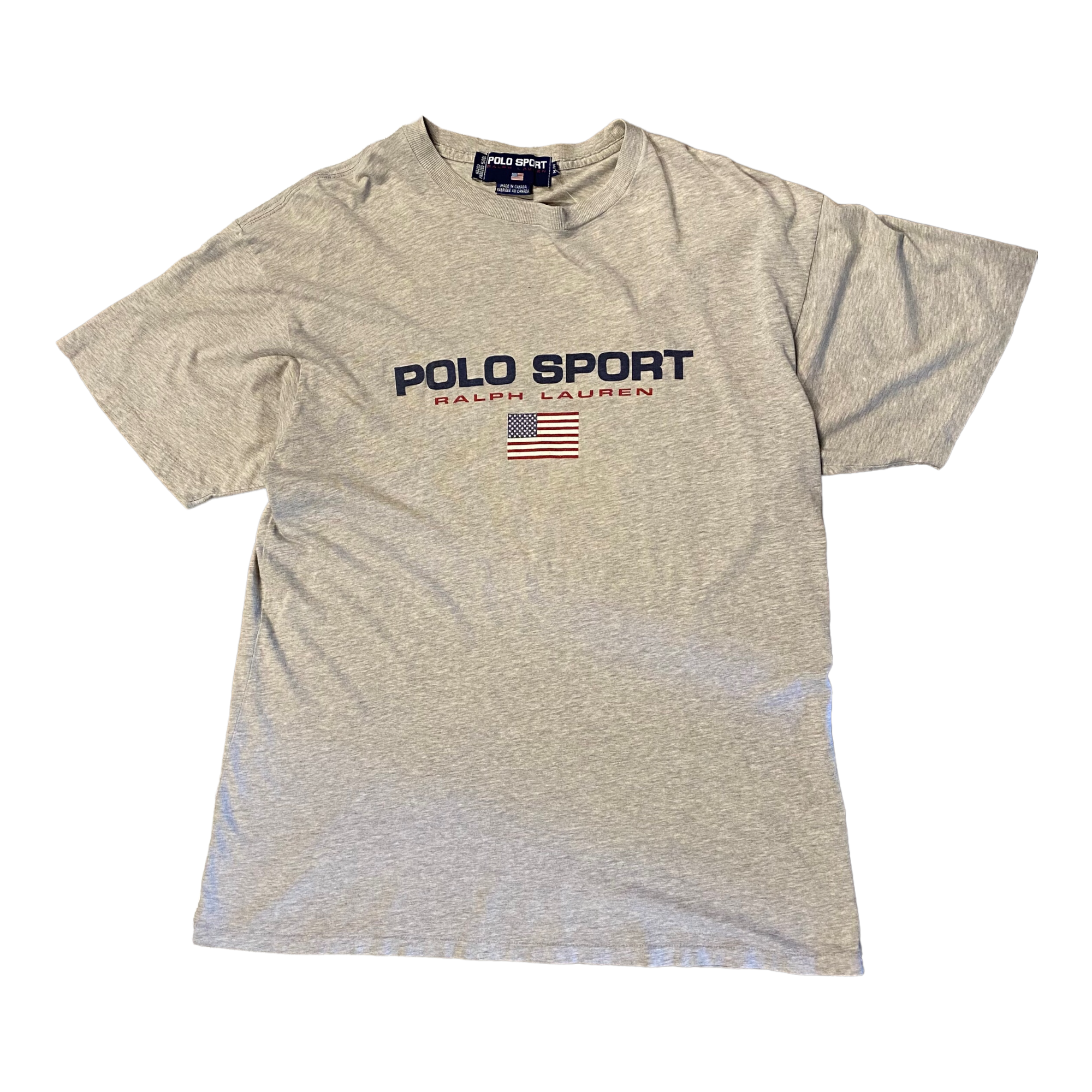 1990s Polo Sport Text Tee M