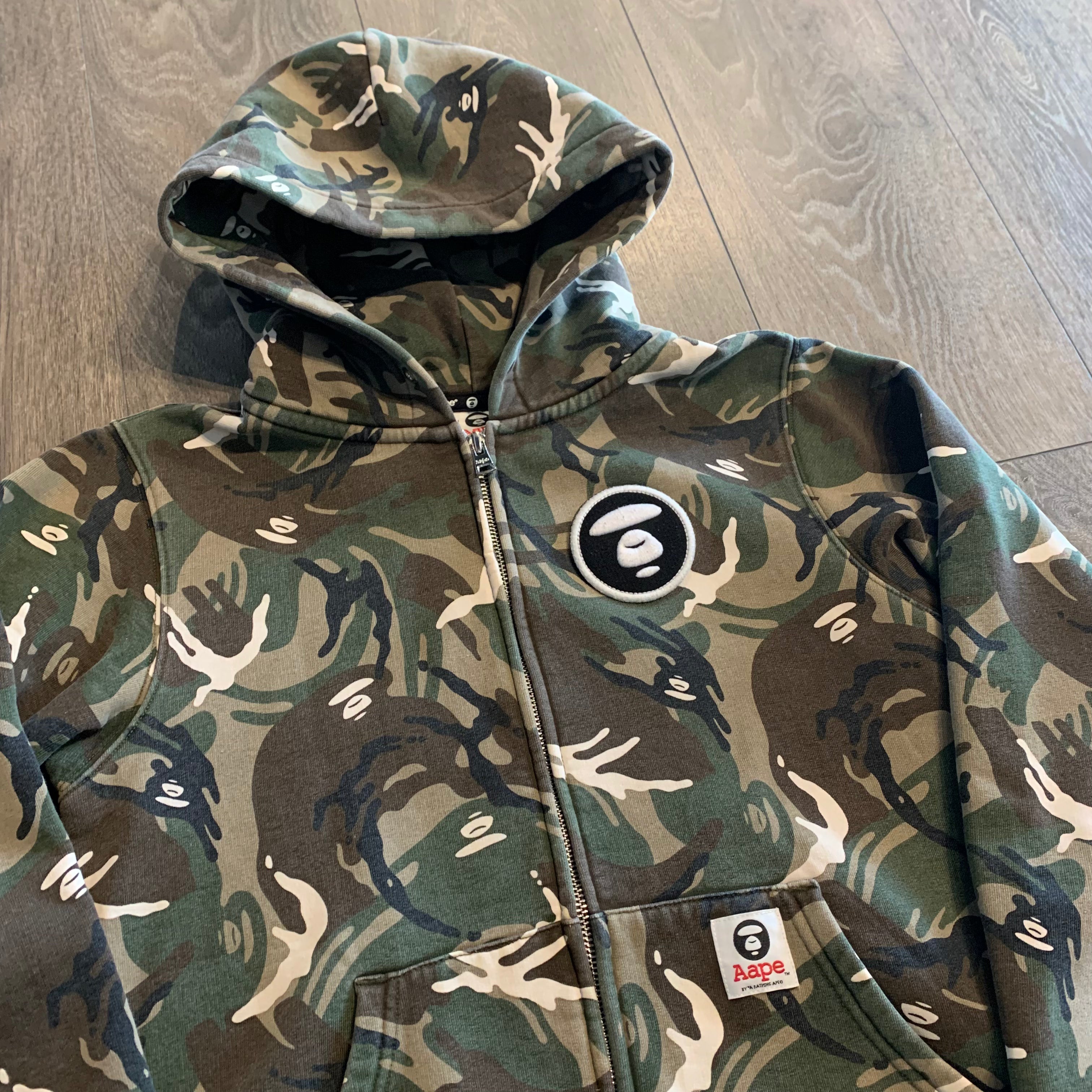 Aape Camo Zip Up Hoodie S