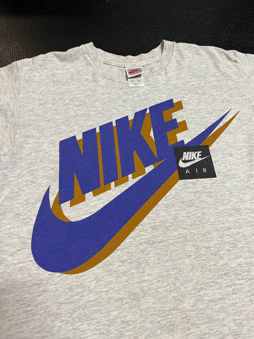90s Nike big logo tee L