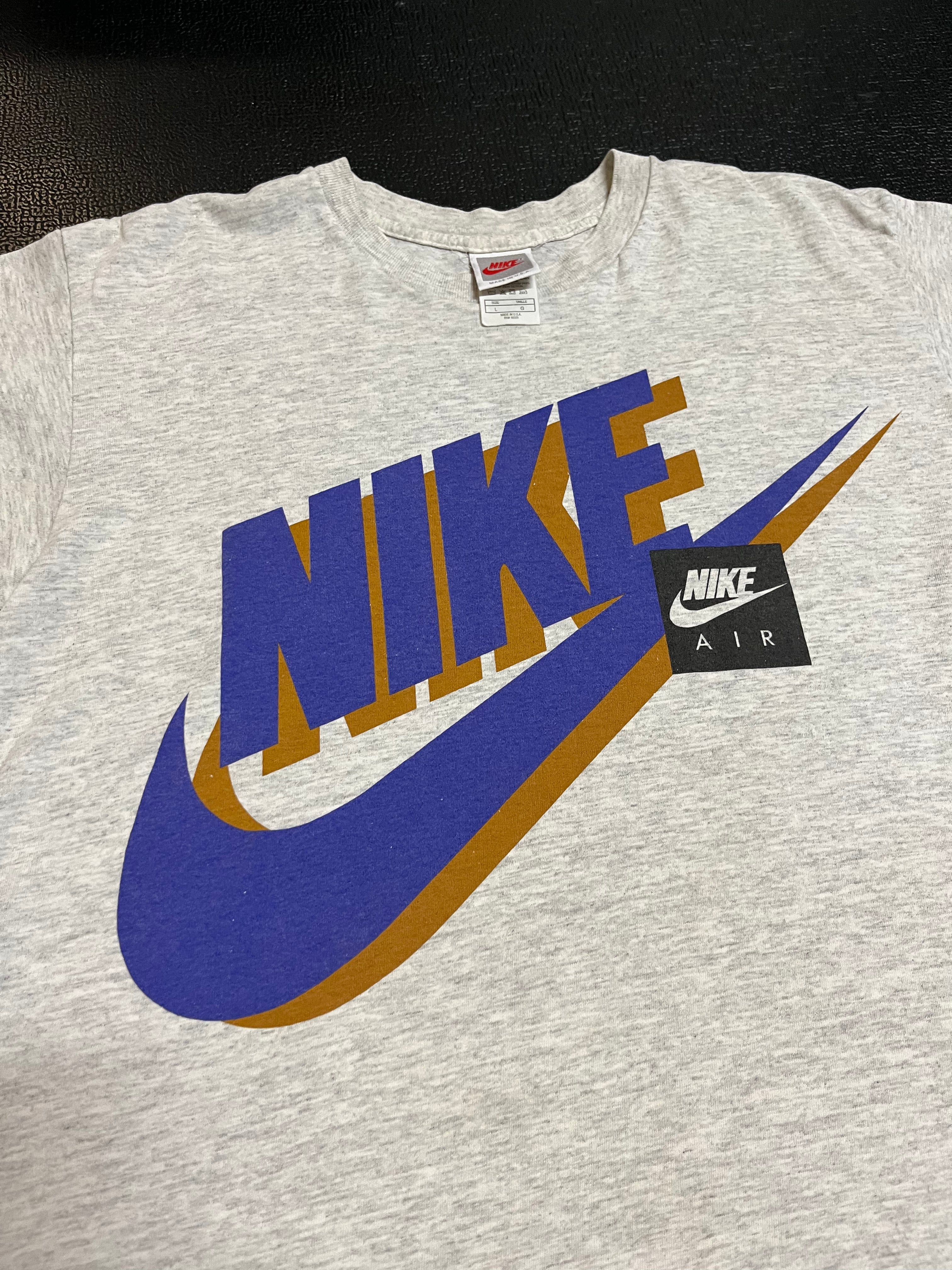 90s Nike big logo tee L