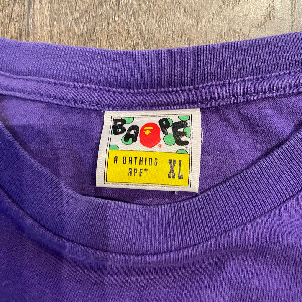 Bape Purple Logo Tee XL
