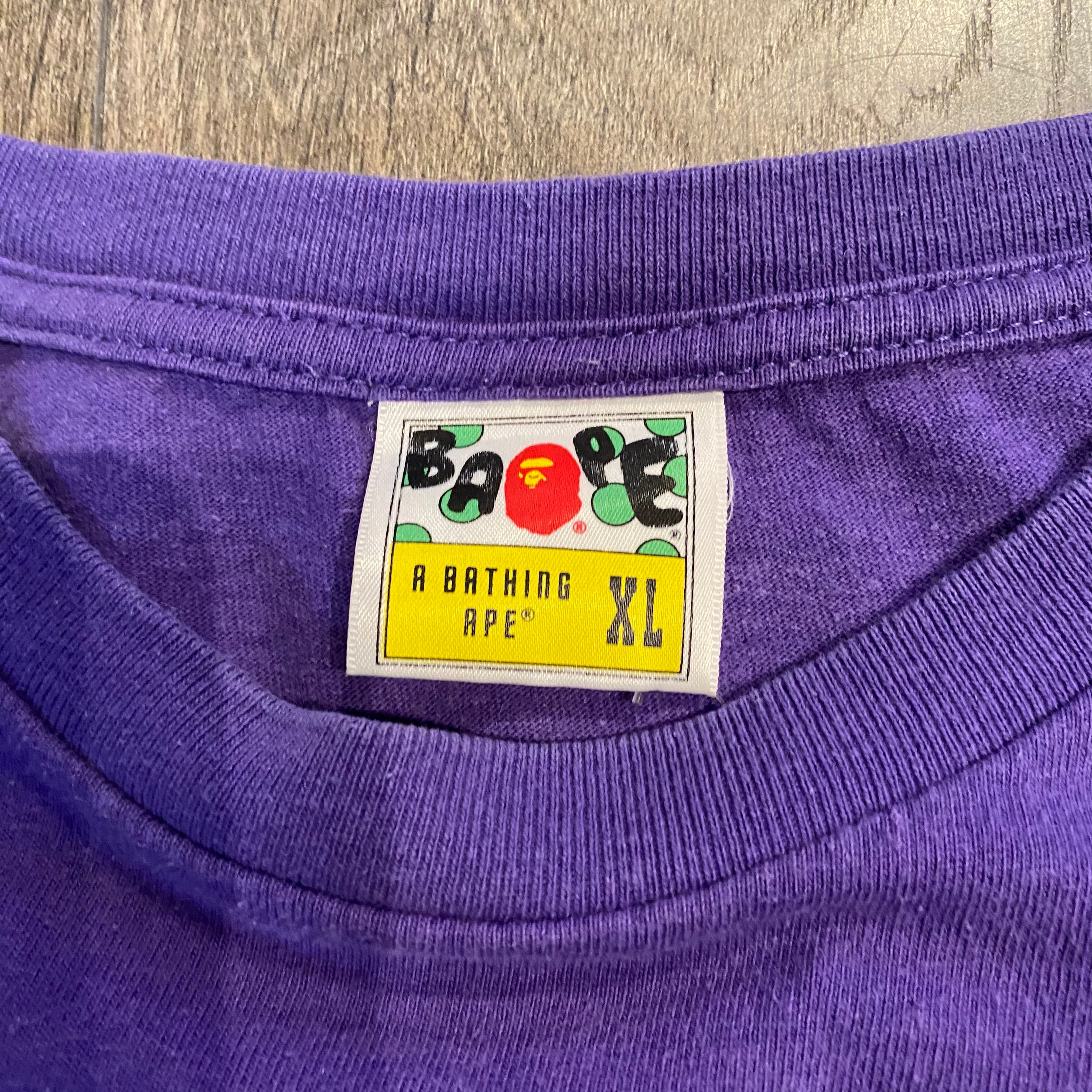 Bape Purple Logo Tee XL