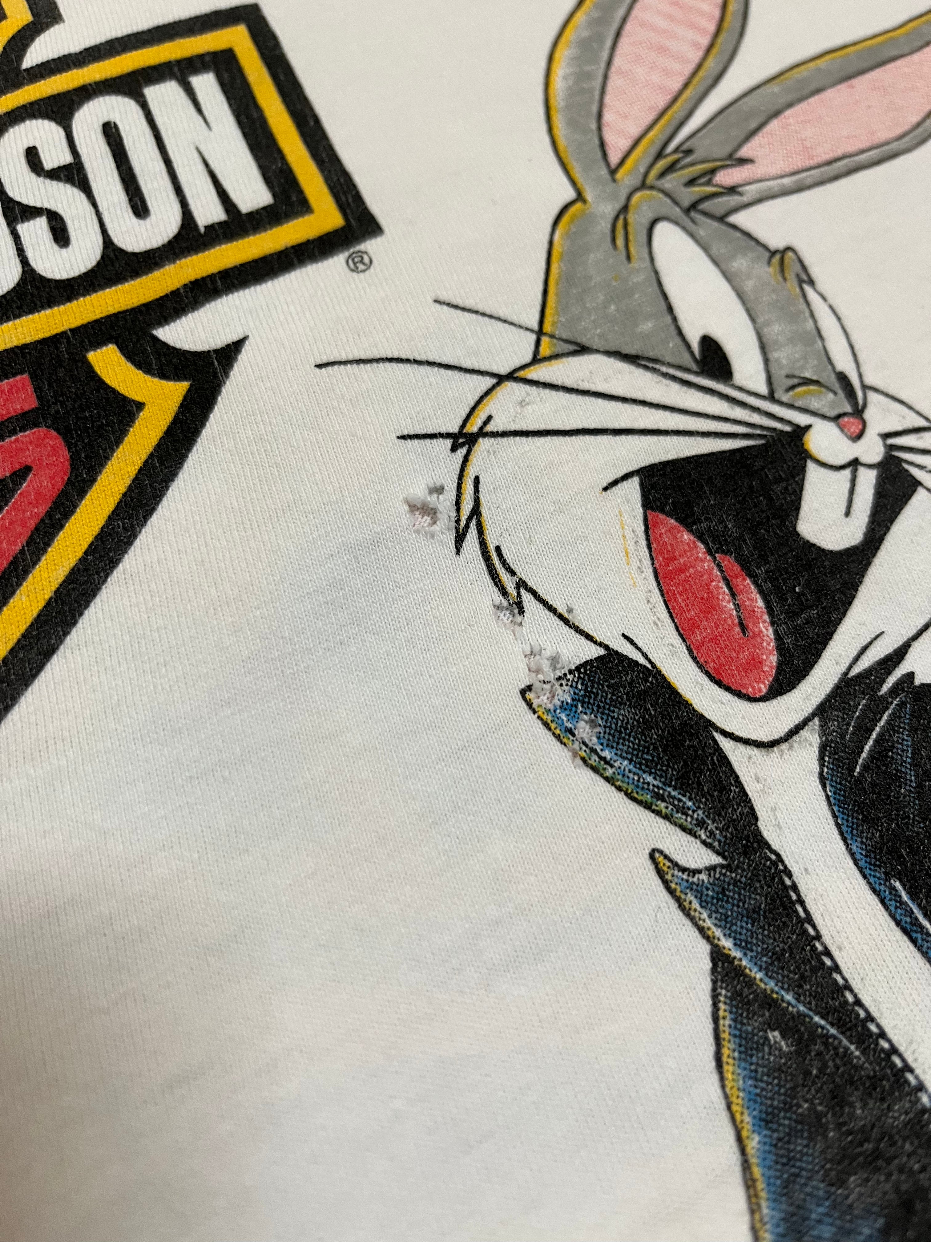 90s Harley Davidson Looney Tunes tee L