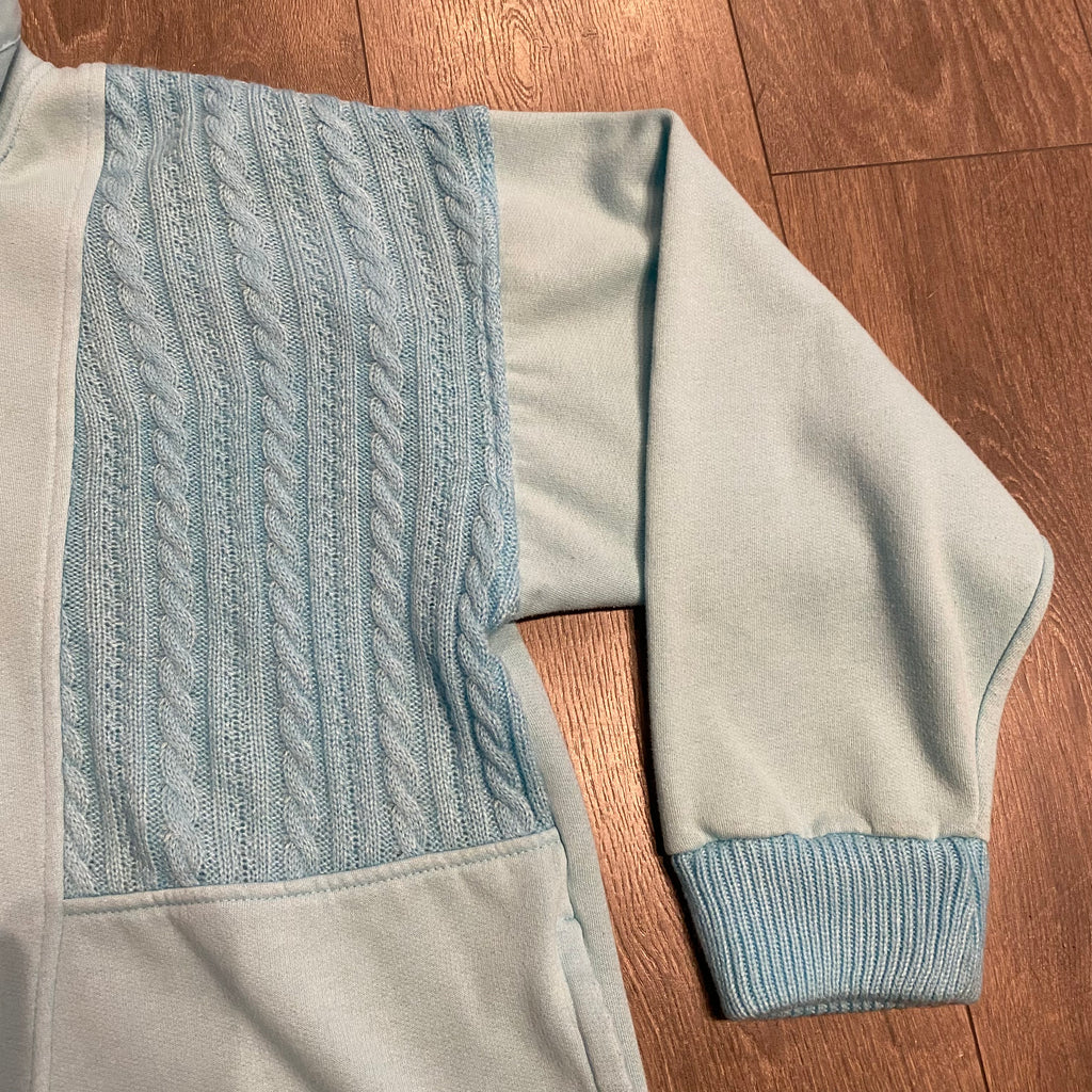 Panelled Knit Zip Up L