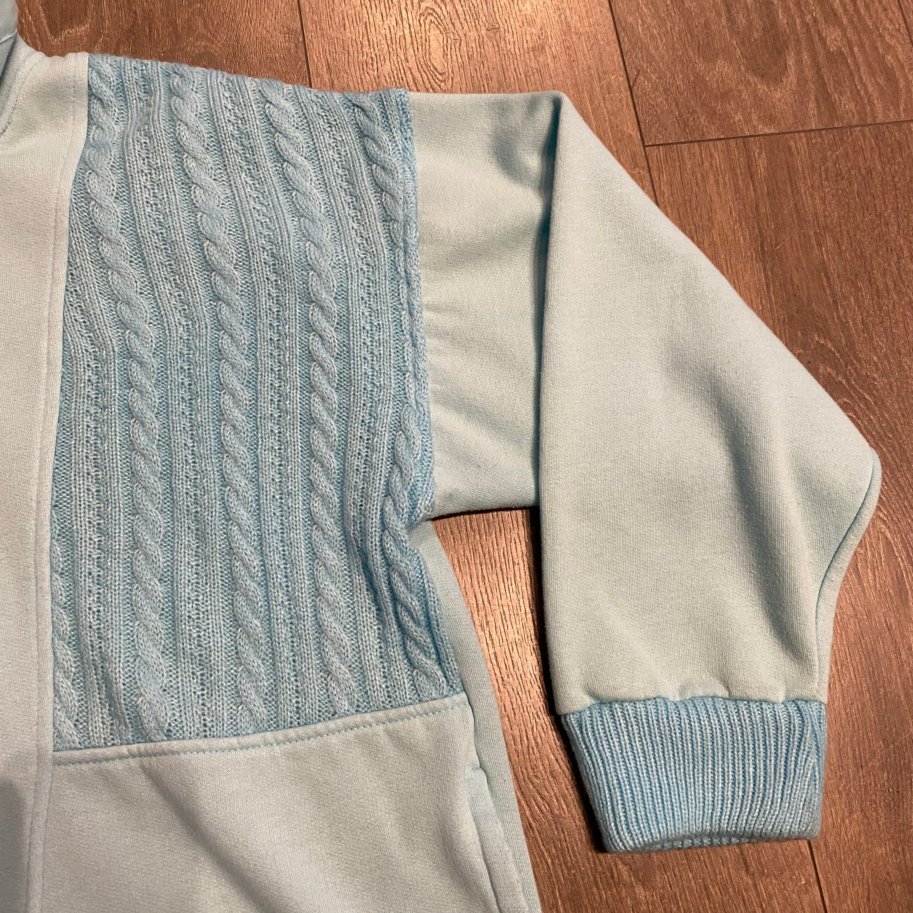 Panelled Knit Zip Up L