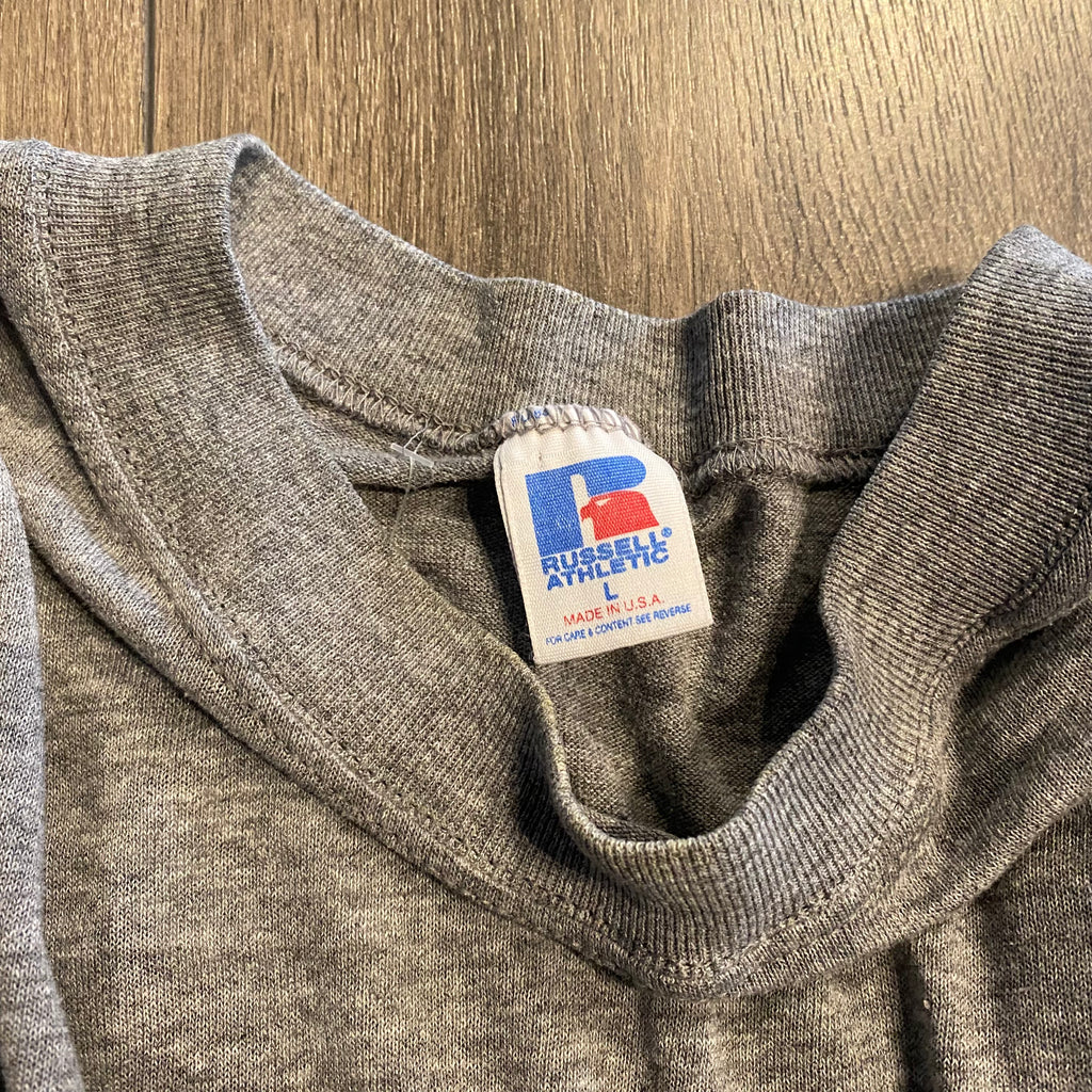 90s Russell Heather Grey Tee L