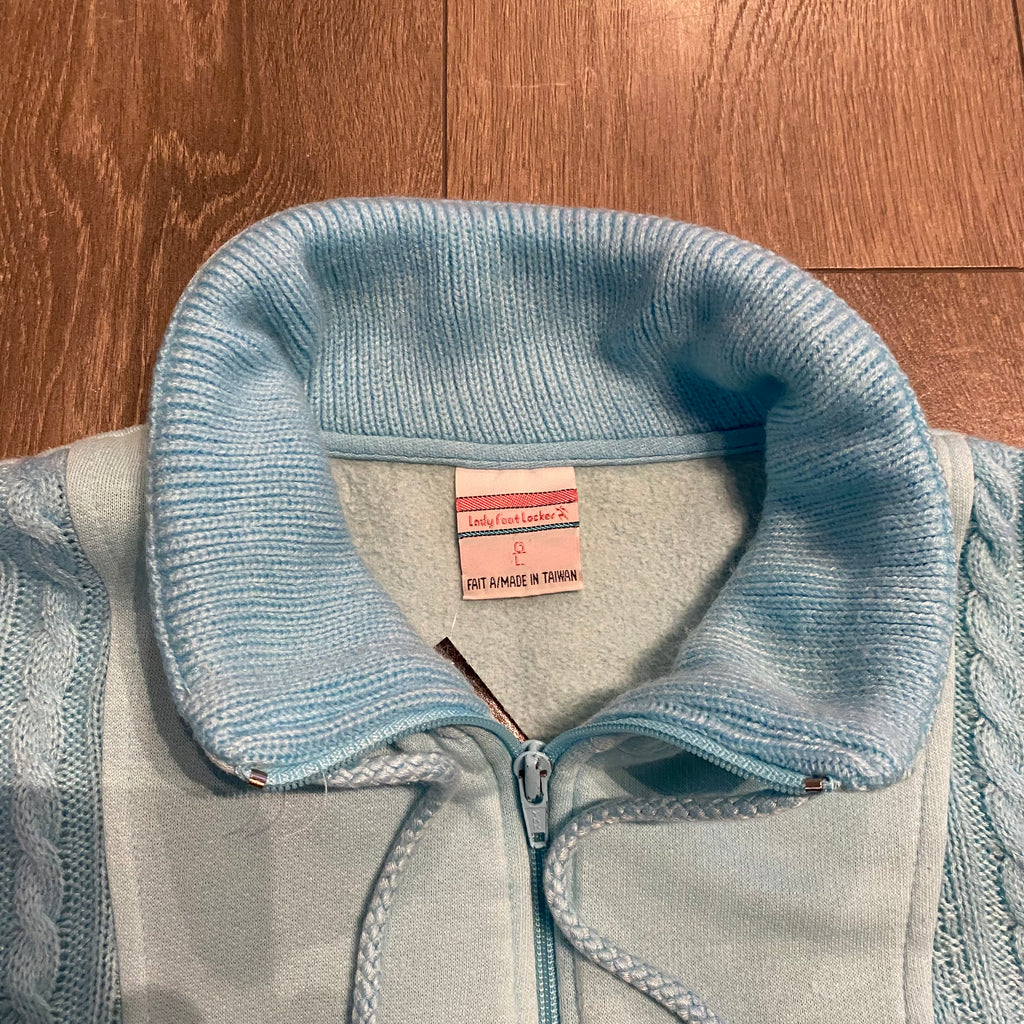 Panelled Knit Zip Up L