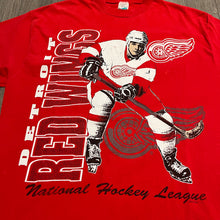 Load image into Gallery viewer, 90s Detroit Red Wings Waves tee L
