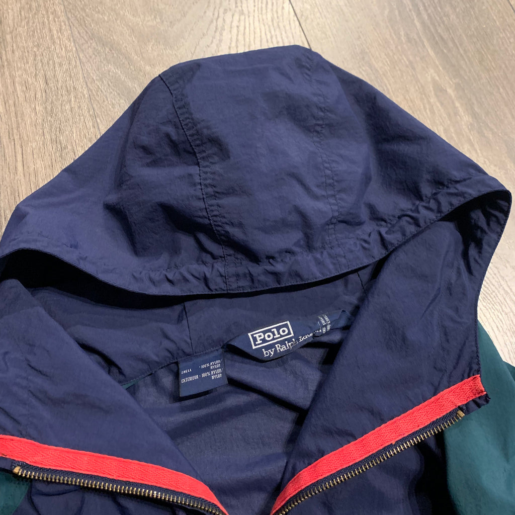Vintage Polo Sport Ralph Lauren colour block windbreaker L