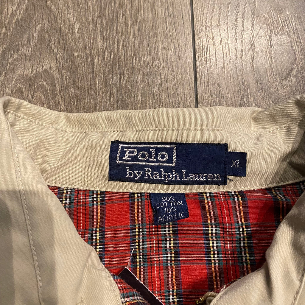 RL Polo Plaid Lined Harrington Jacket XL
