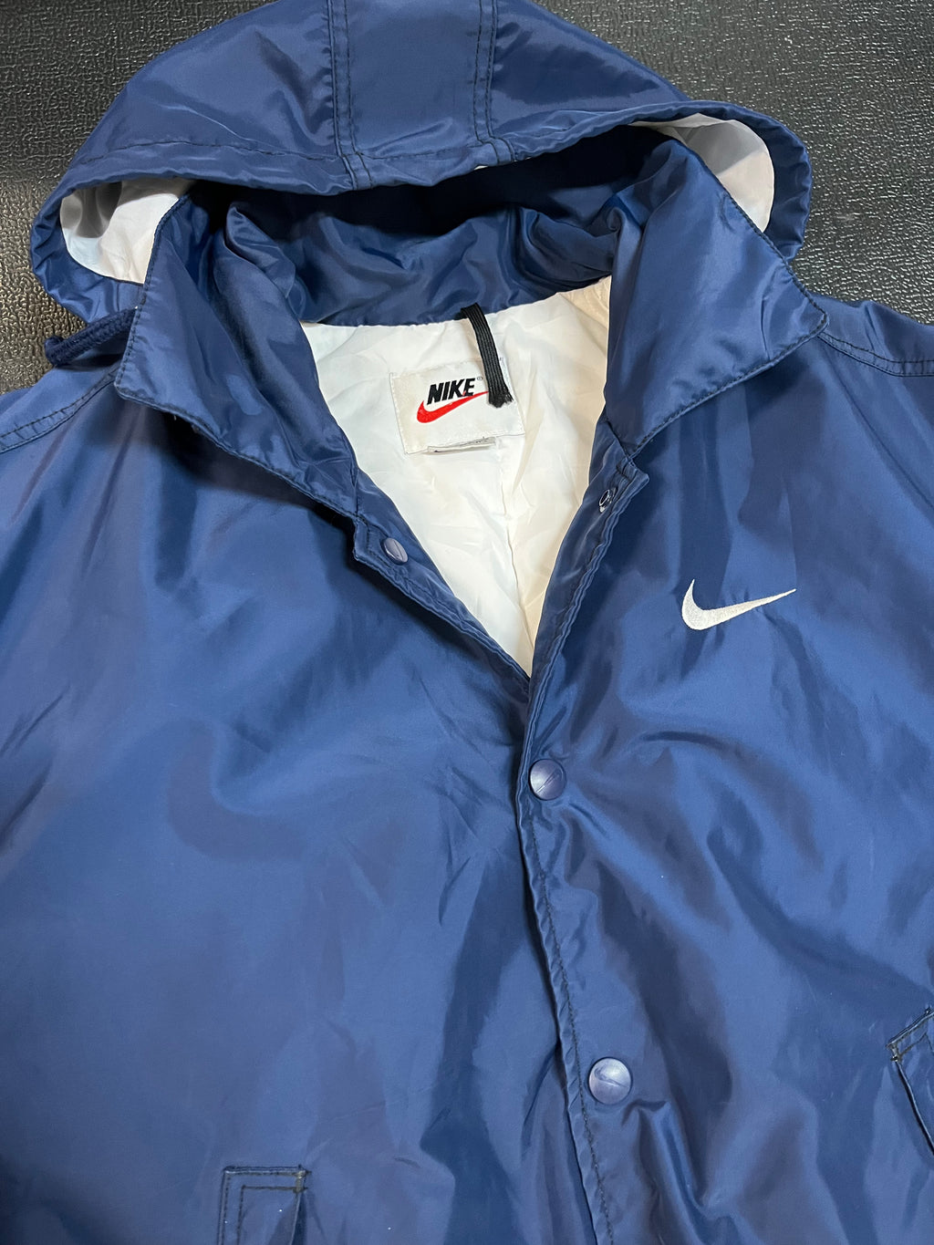 90s Nike spellout puffer jacket M