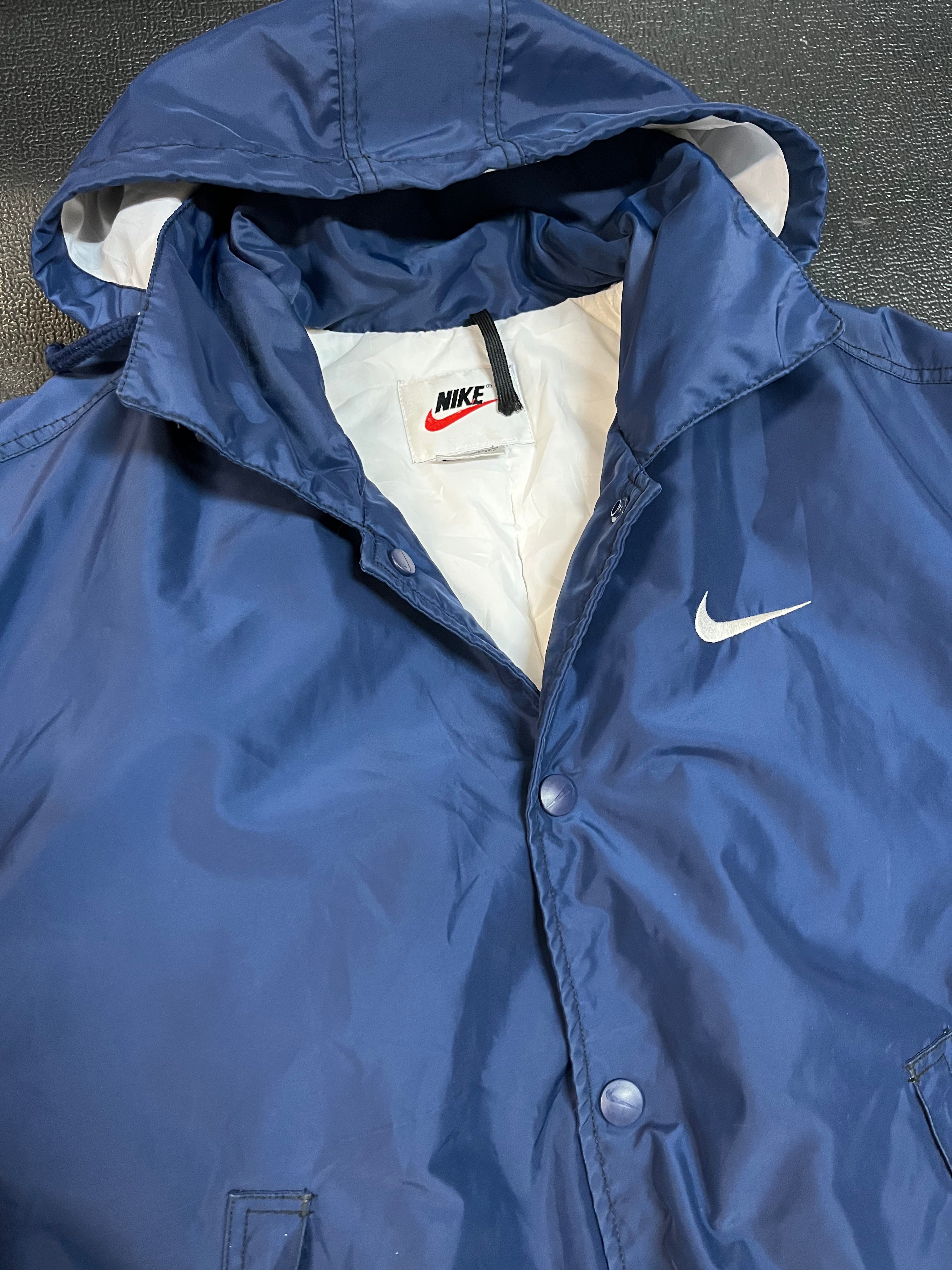 90s Nike spellout puffer jacket M
