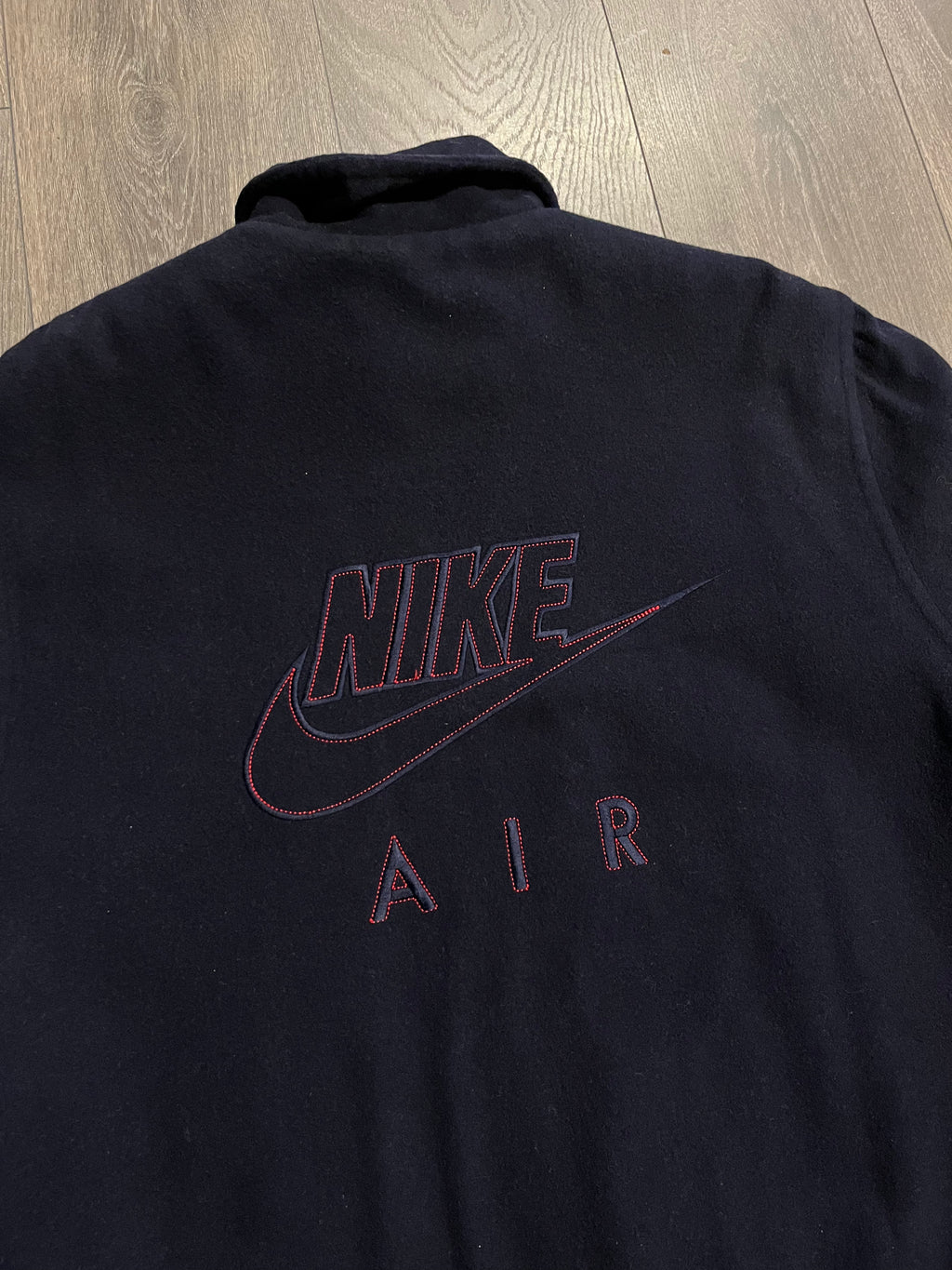 90s Nike Air wool letterman jacket L