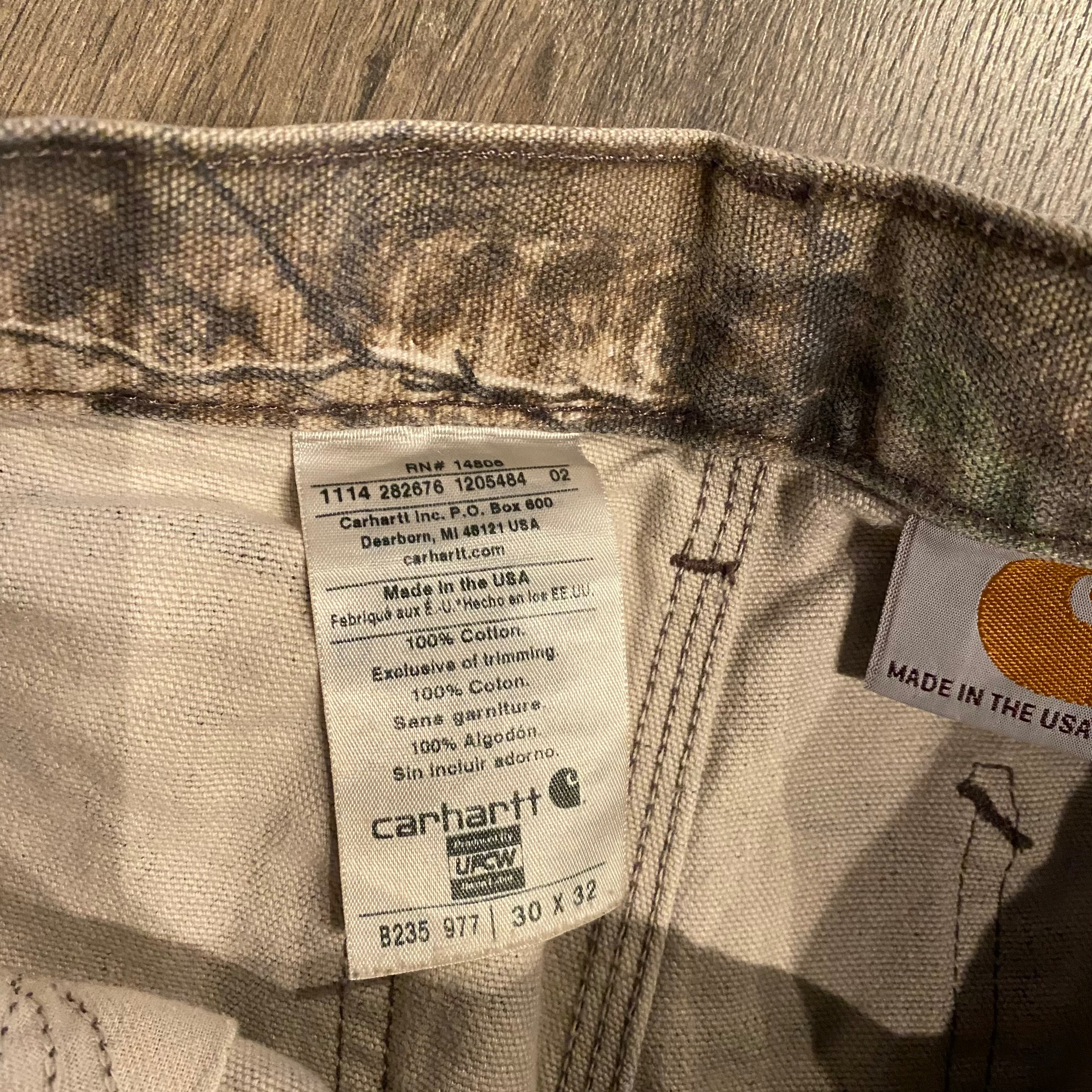 Vintage Carhartt real tree carpenter pants 30x31