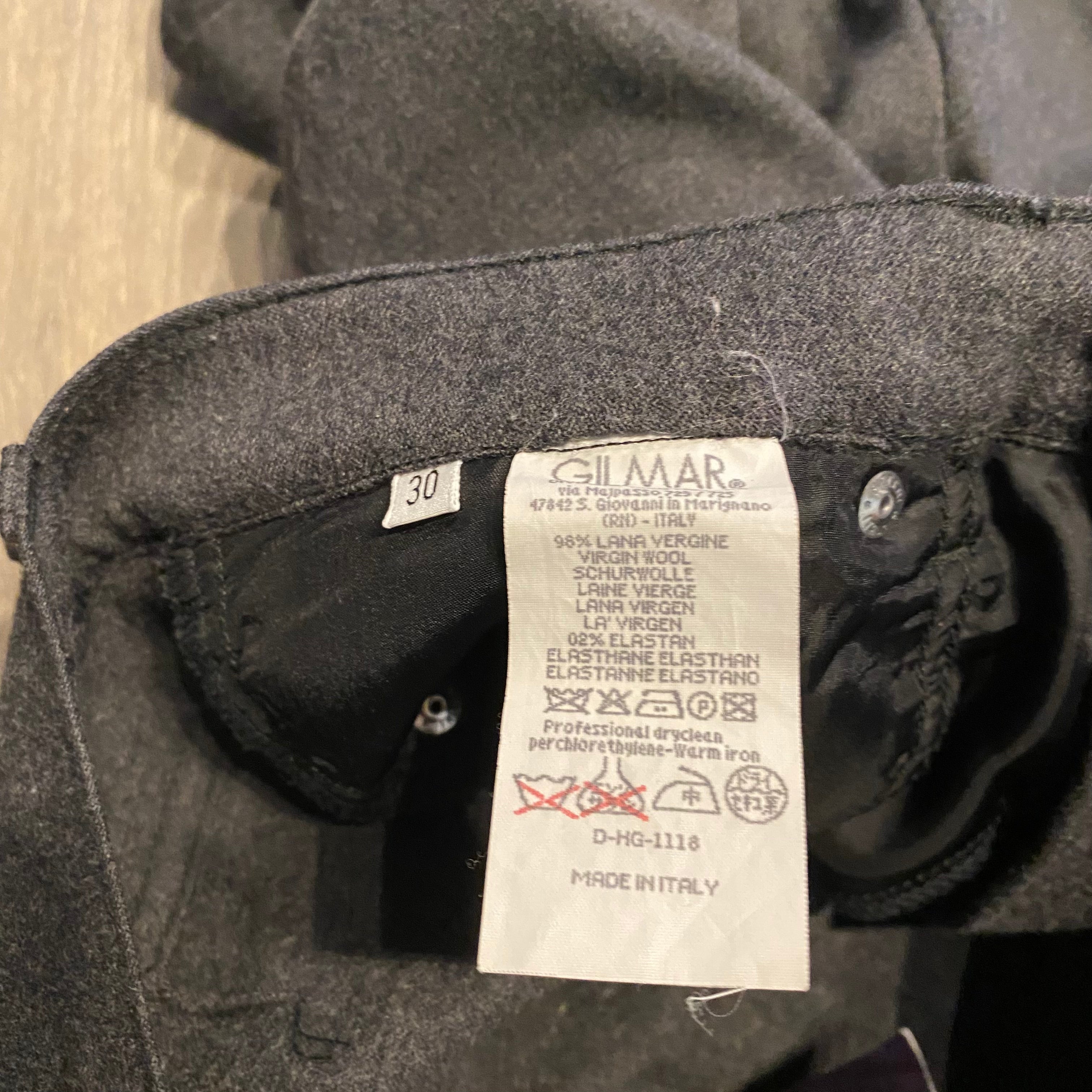 Iceberg Wool Trousers 30” x 28.5”