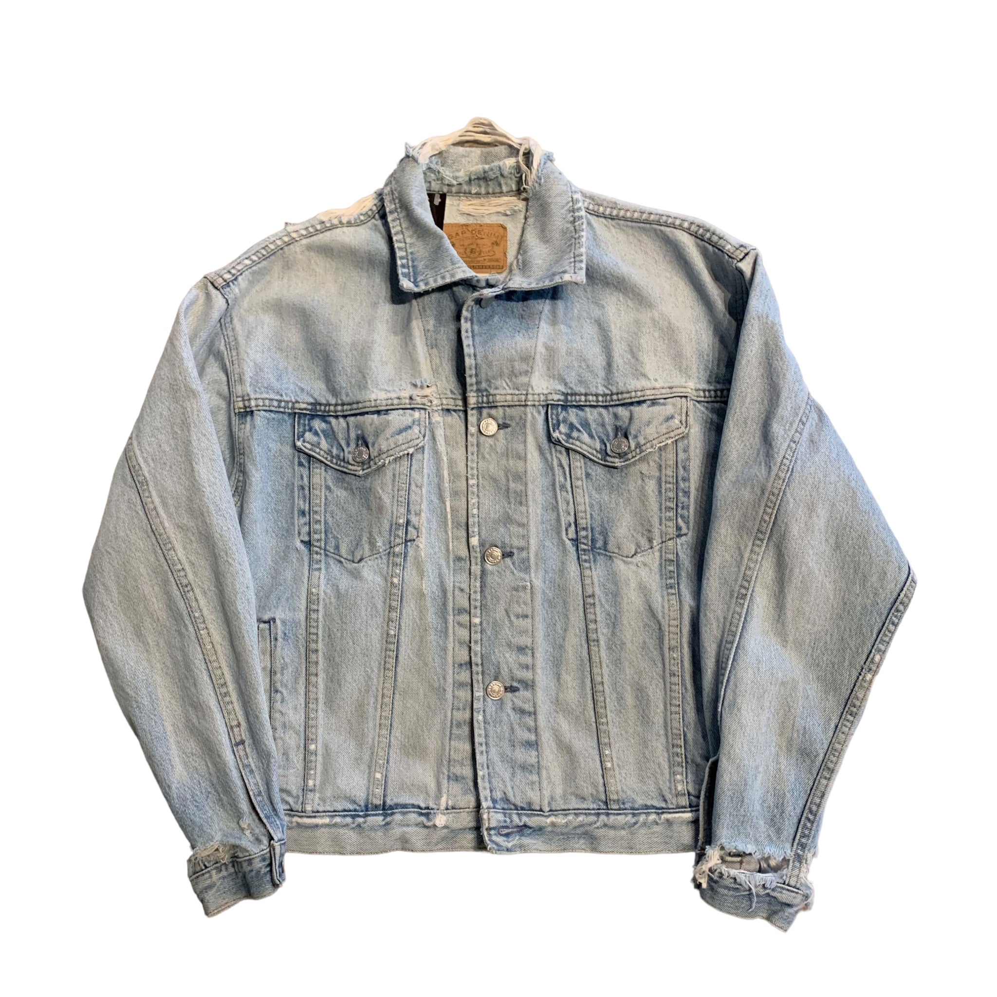 GAP Distressed Denim Jacket M