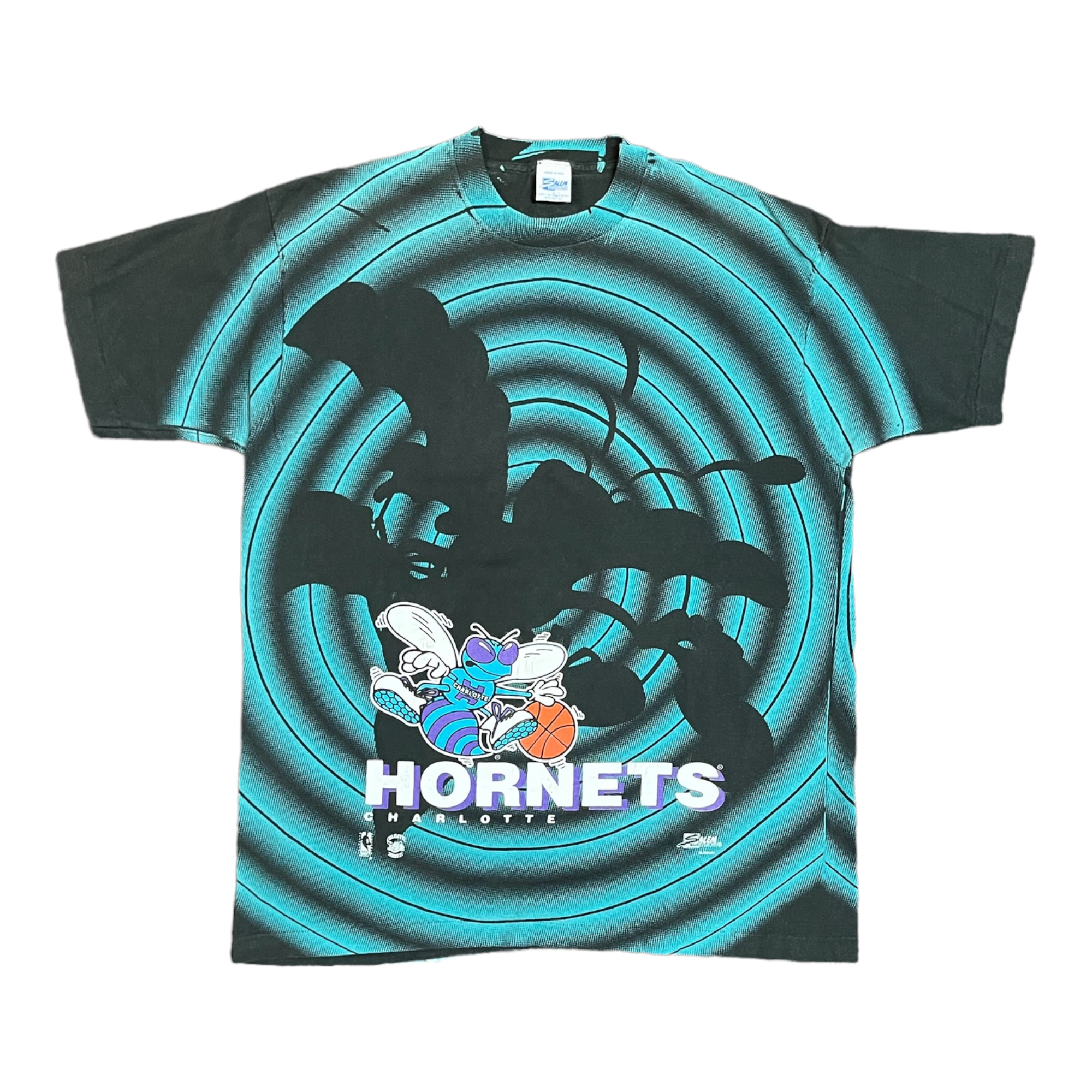 90s Charlotte Hornets AOP tee L/XL