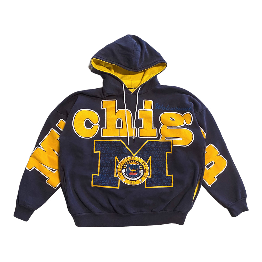 Vintage Michigan Wolverines Hoodie L