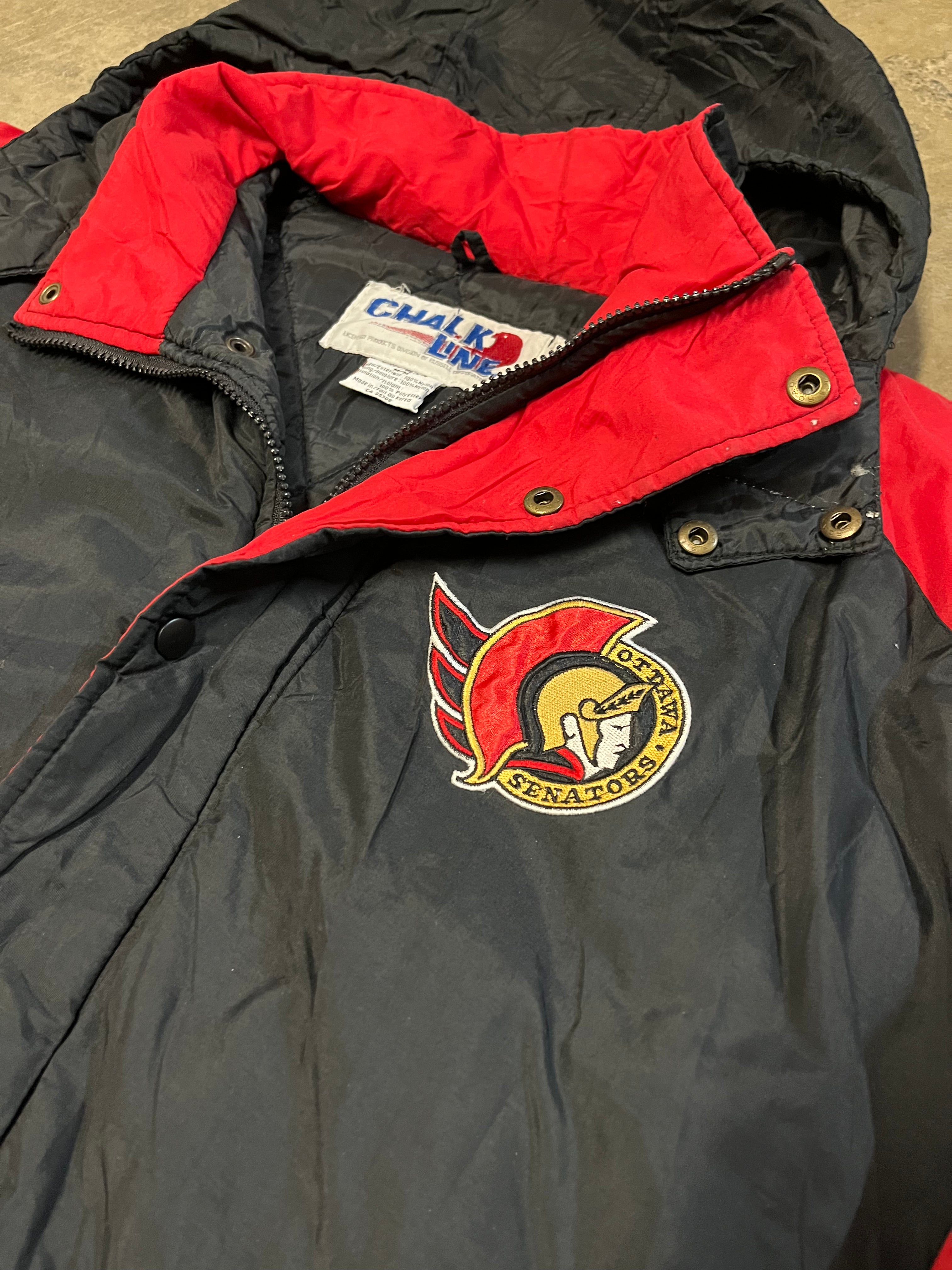Vintage Ottawa Senators puffer parka jacket M/L