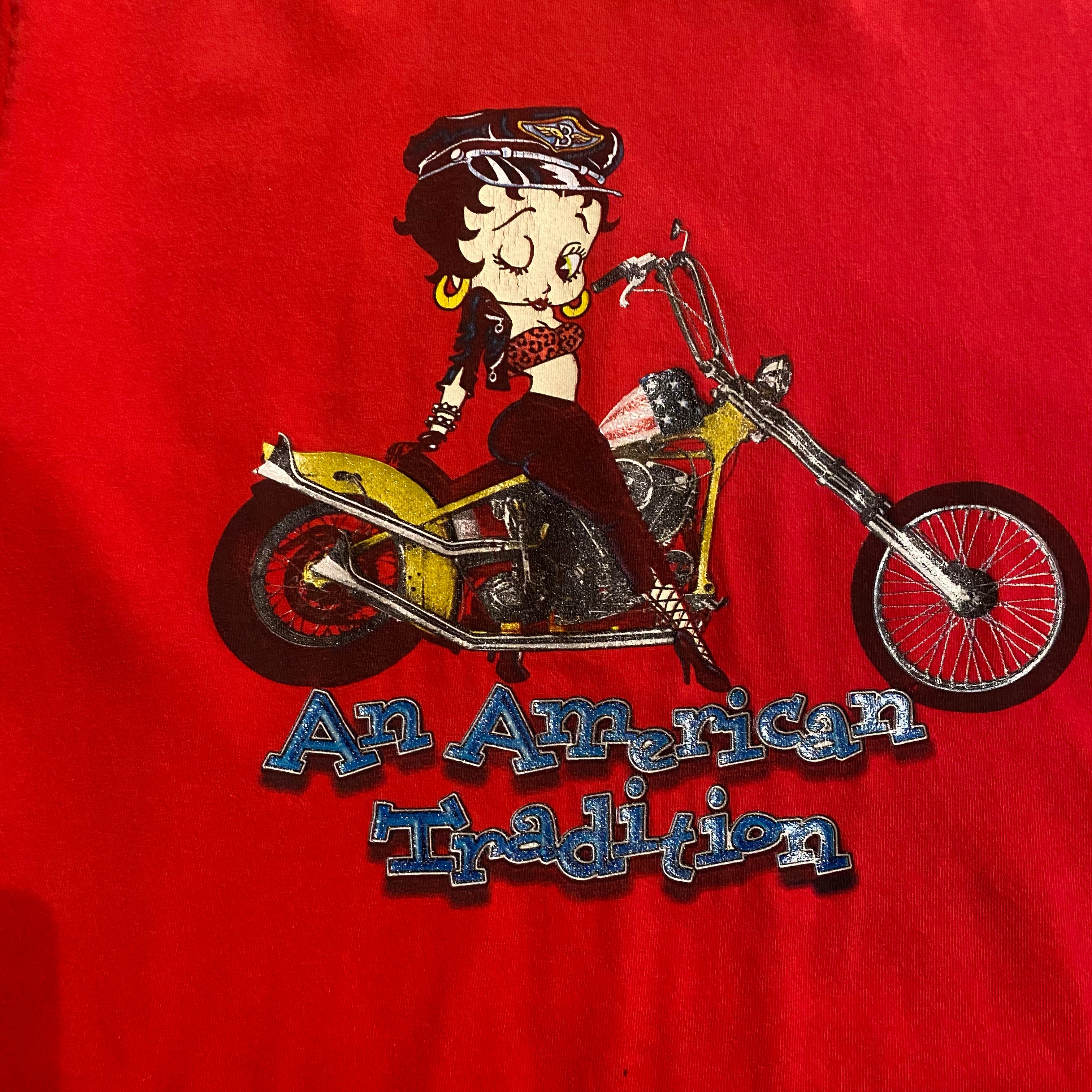 Betty Boop Biker Tee L