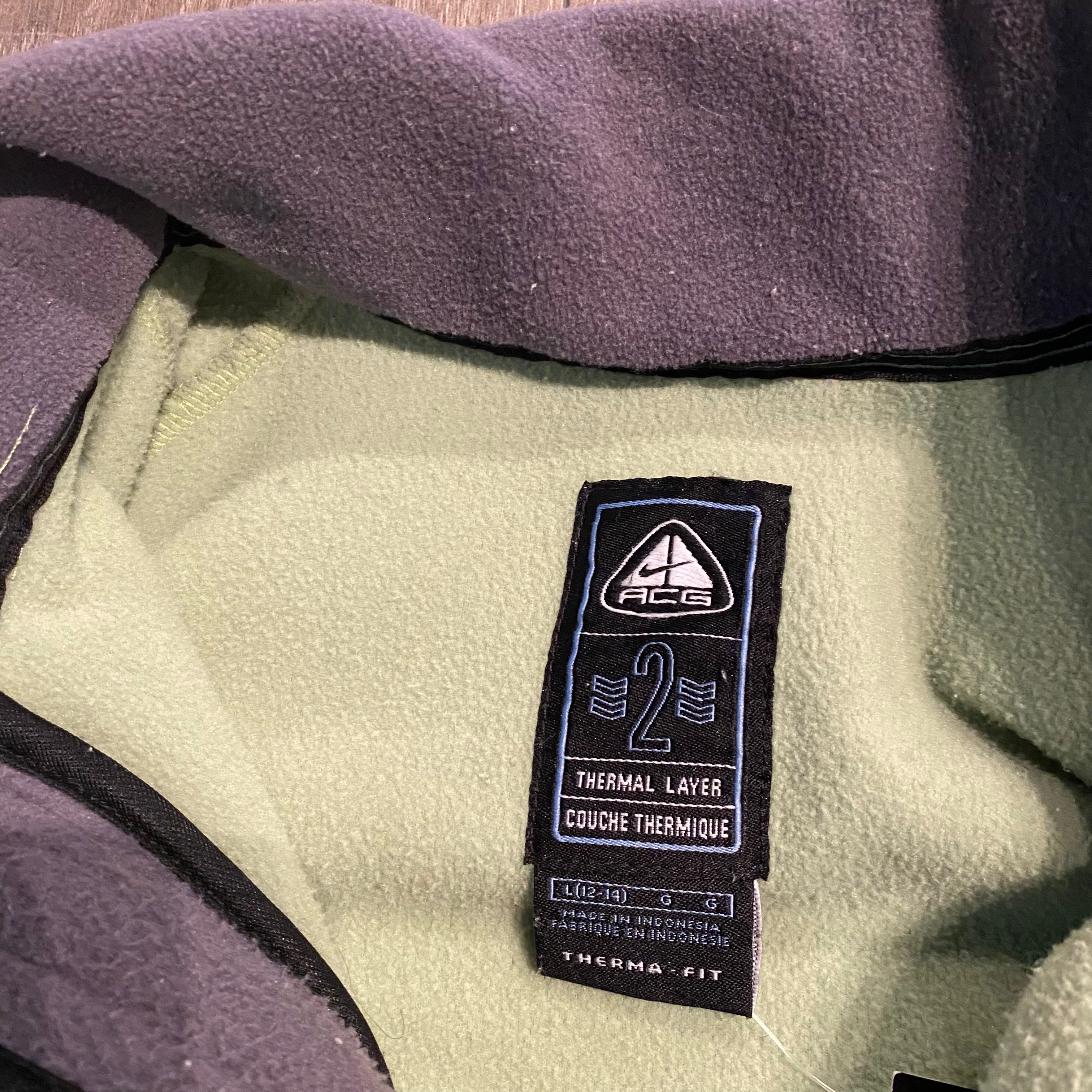 Green ACG Fleece Zip Up S