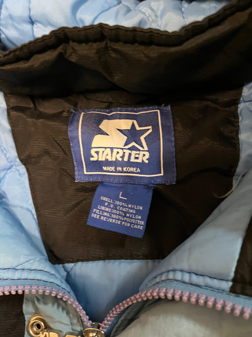 Vintage UNC Tar Heels Starter puffer jacket L