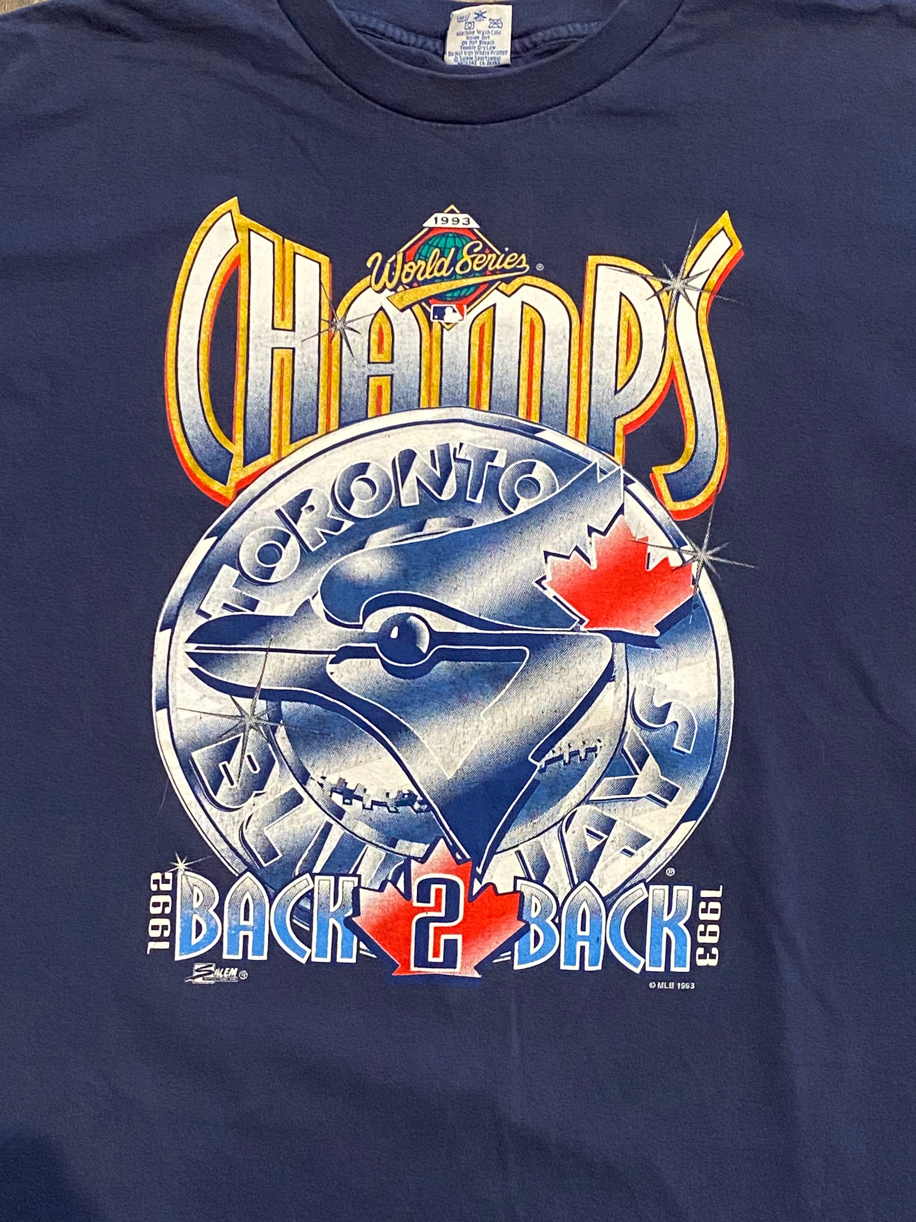 1993 Toronto Blue Jays Back 2 Back tee XL