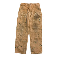 Load image into Gallery viewer, Vintage Carhartt Double Knees paint splattered 34” x 32”
