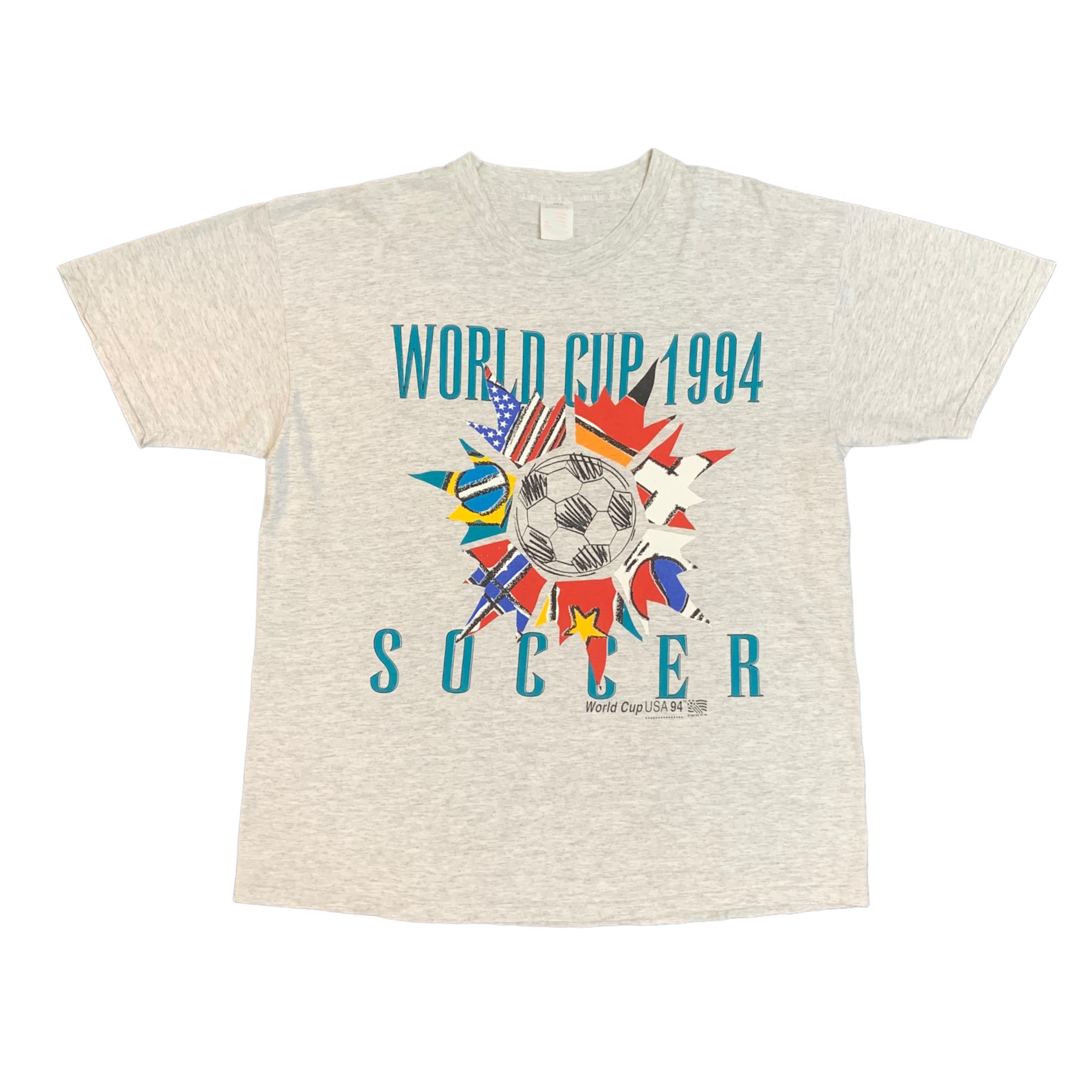 1994 World Cup soccer sketch tee L