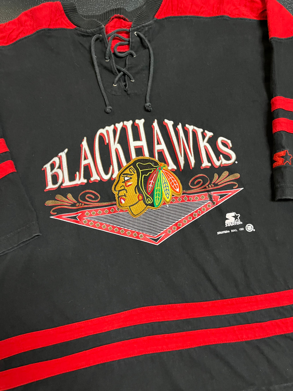 90s Starter Chicago Blackhawks sweater XL