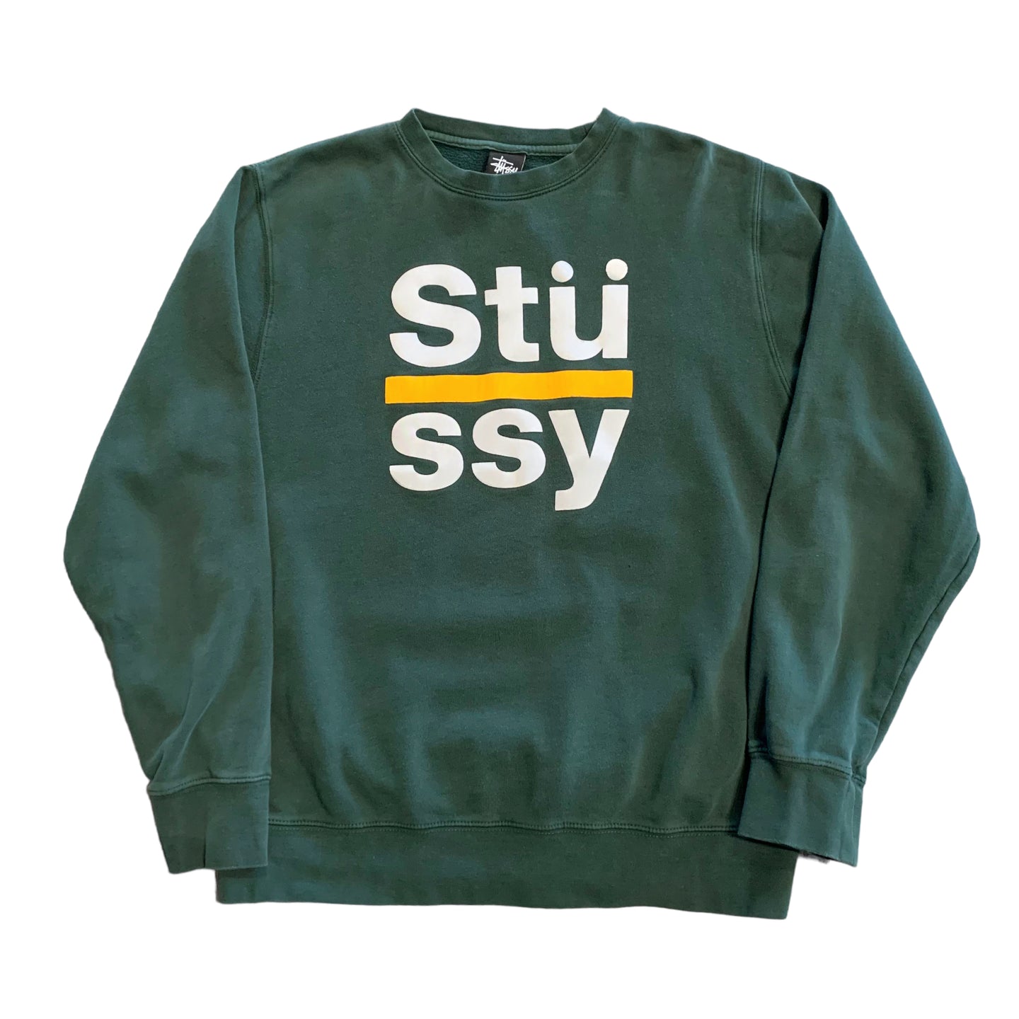 Big stu discount stussy sweatshirt green