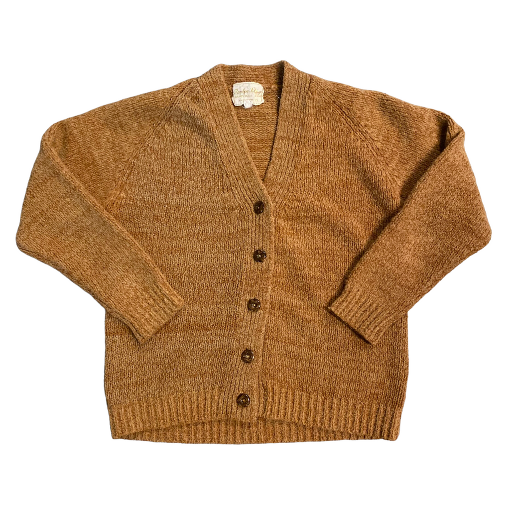 Burnt Orange Wool Cardigan M