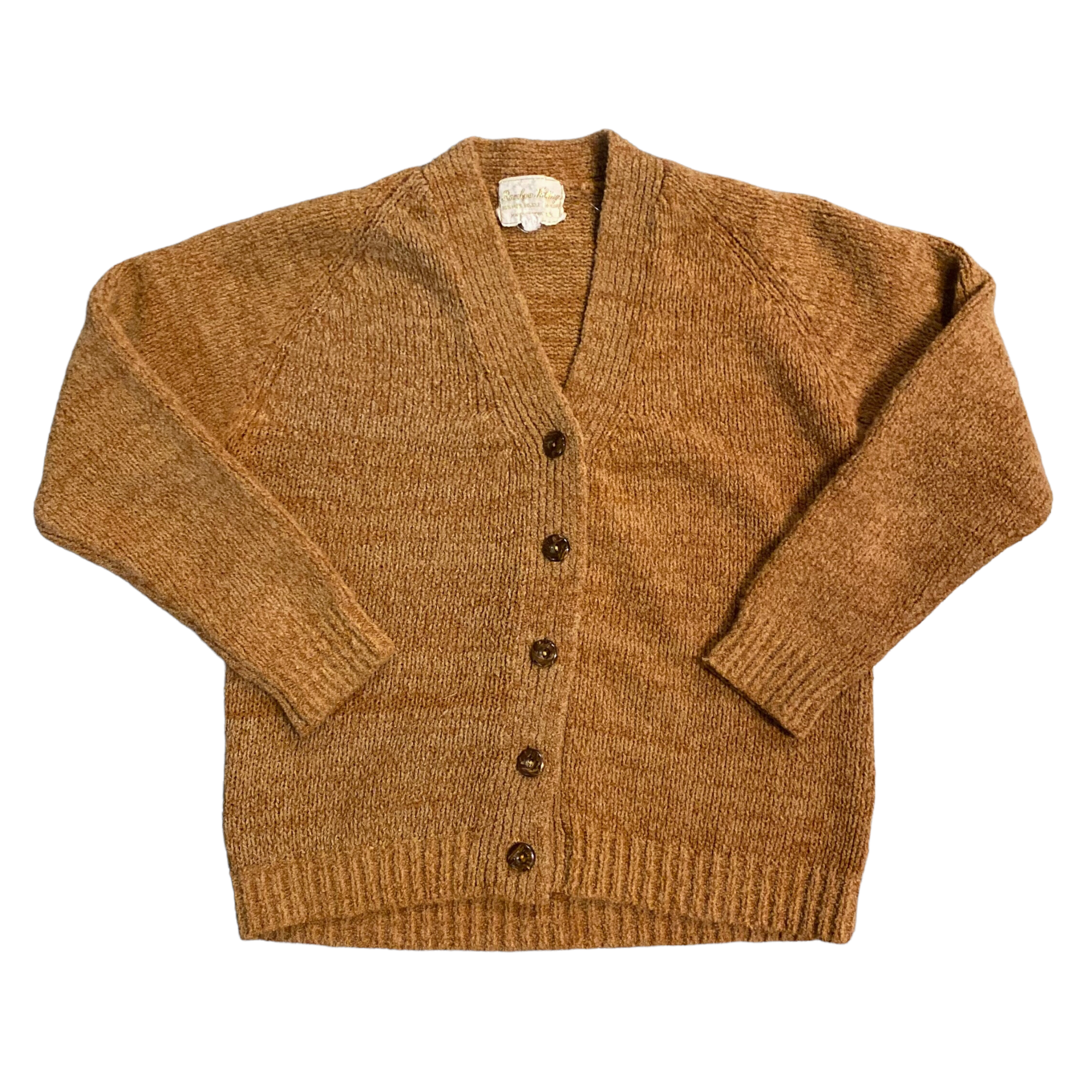 Burnt Orange Wool Cardigan M