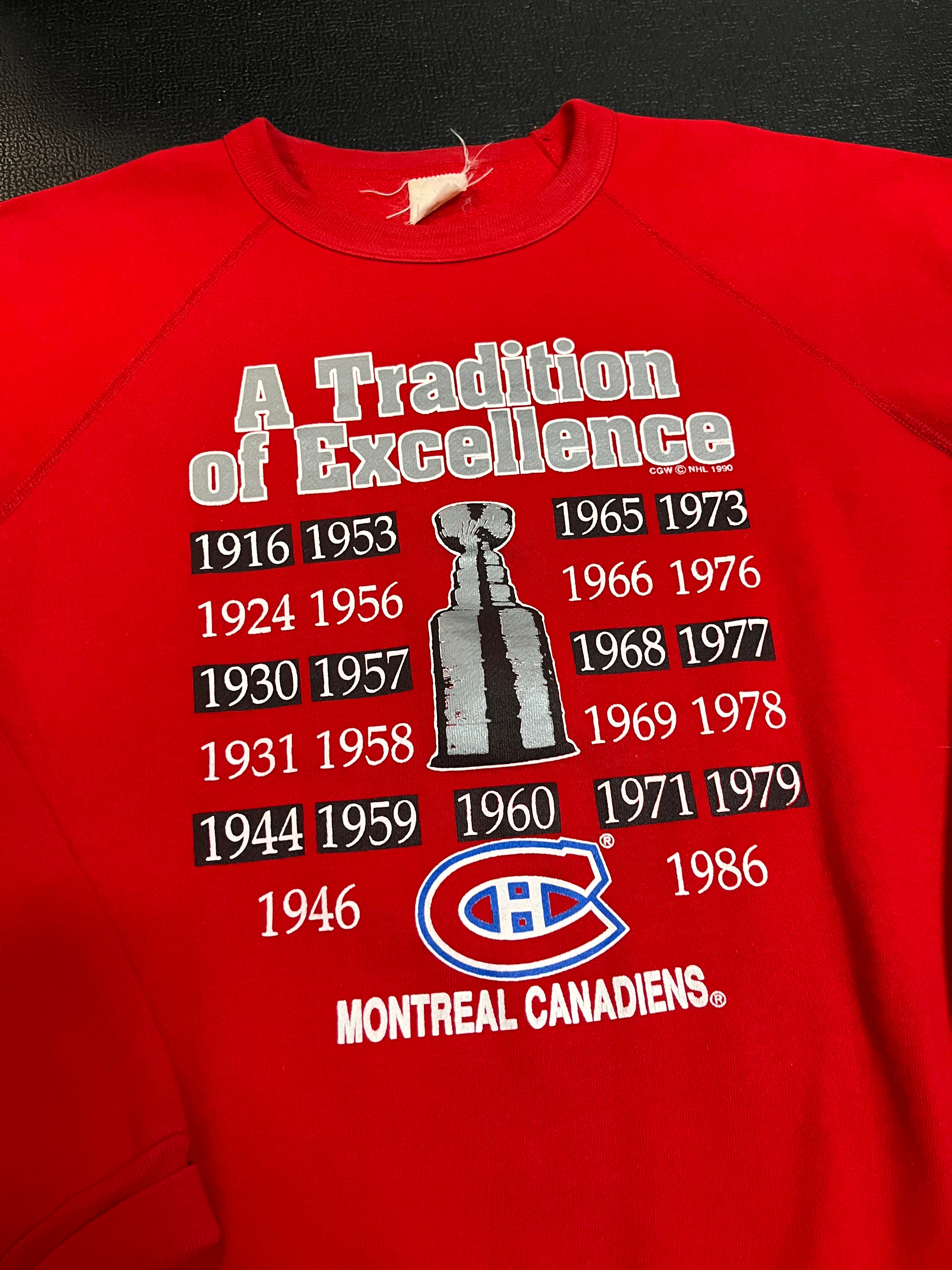 1990 Montreal Canadiens Stanley Cup crewneck L/XL