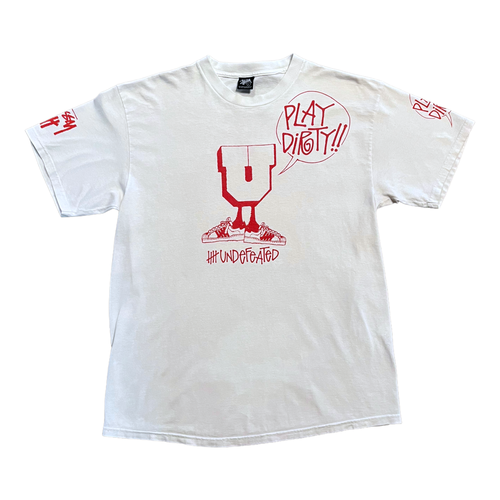 2000s Stussy Undefeated play dirty tee L