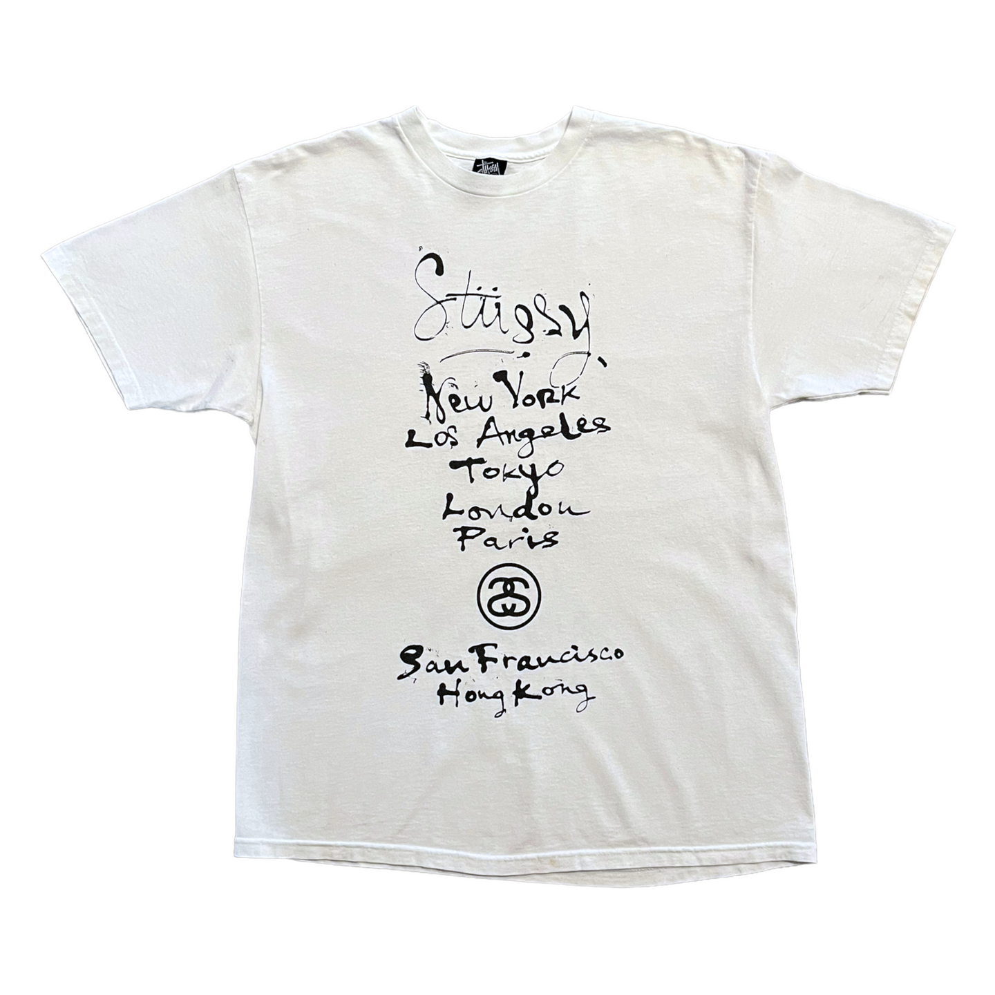 2000s Stussy city script tee L