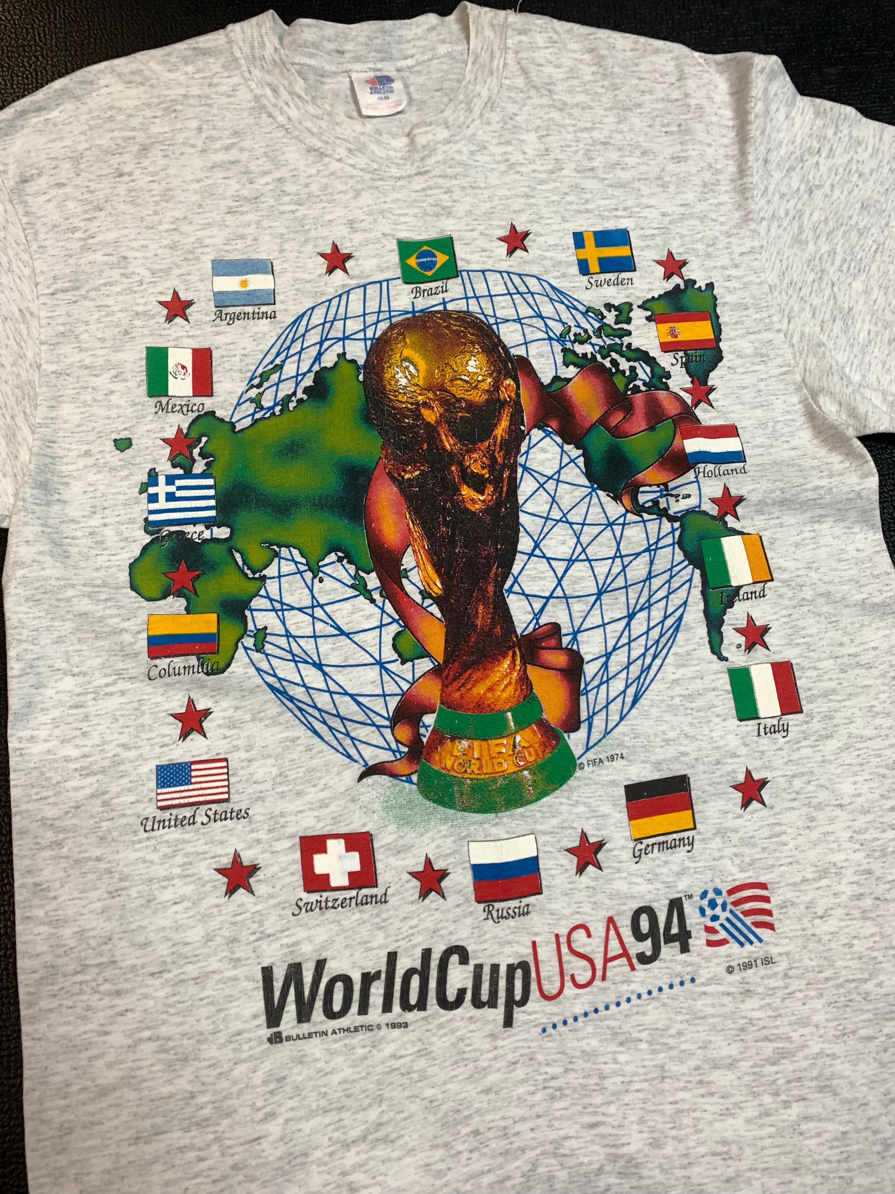 1994 Bulletin World Cup trophy tee M