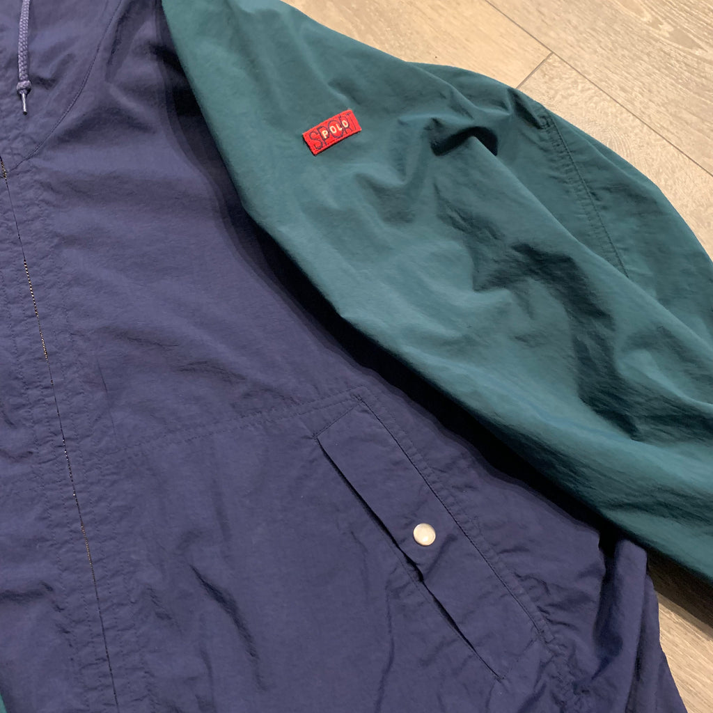 Vintage Polo Sport Ralph Lauren colour block windbreaker L