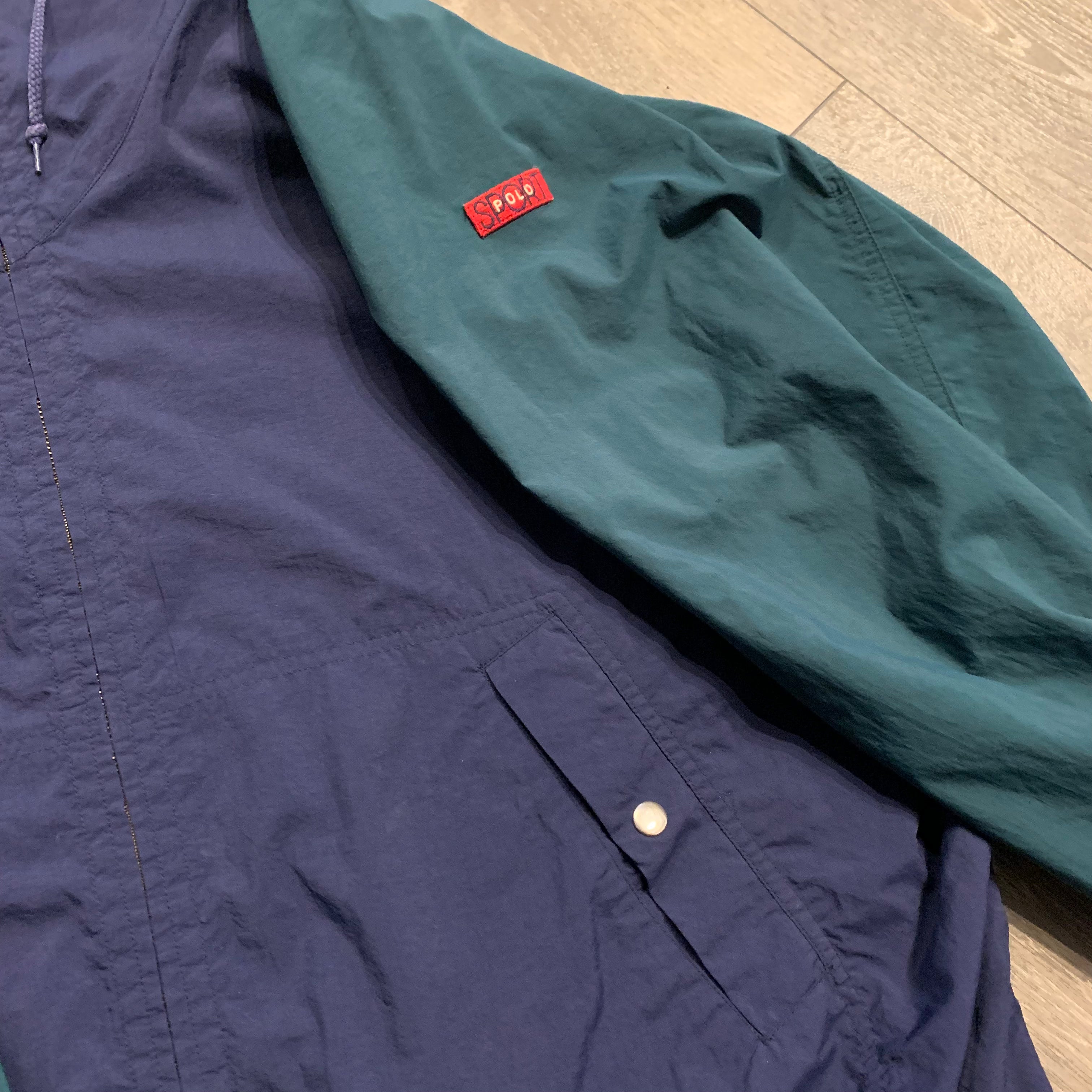 Vintage Polo Sport Ralph Lauren colour block windbreaker L