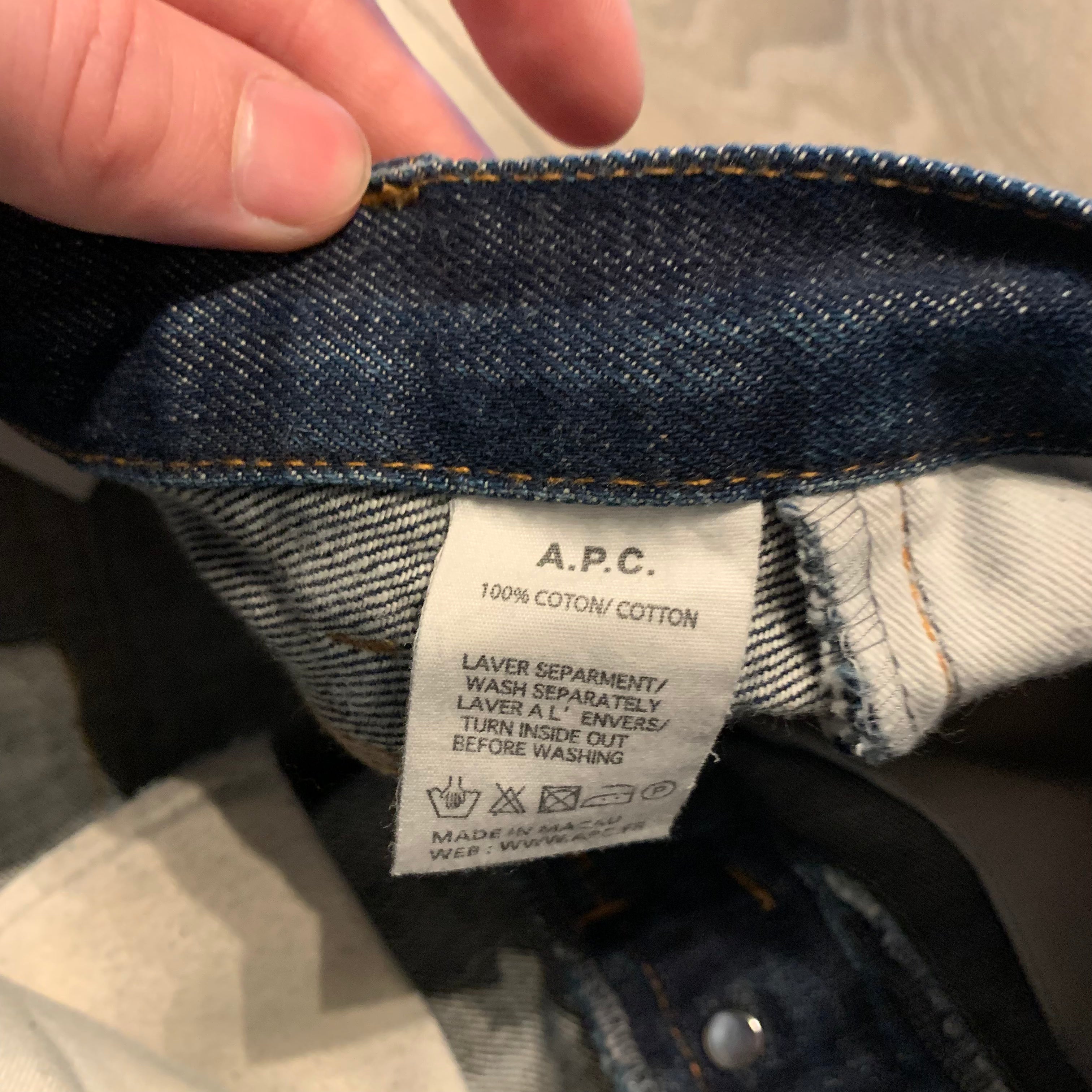 A.P.C. Dark Wash Denim 31