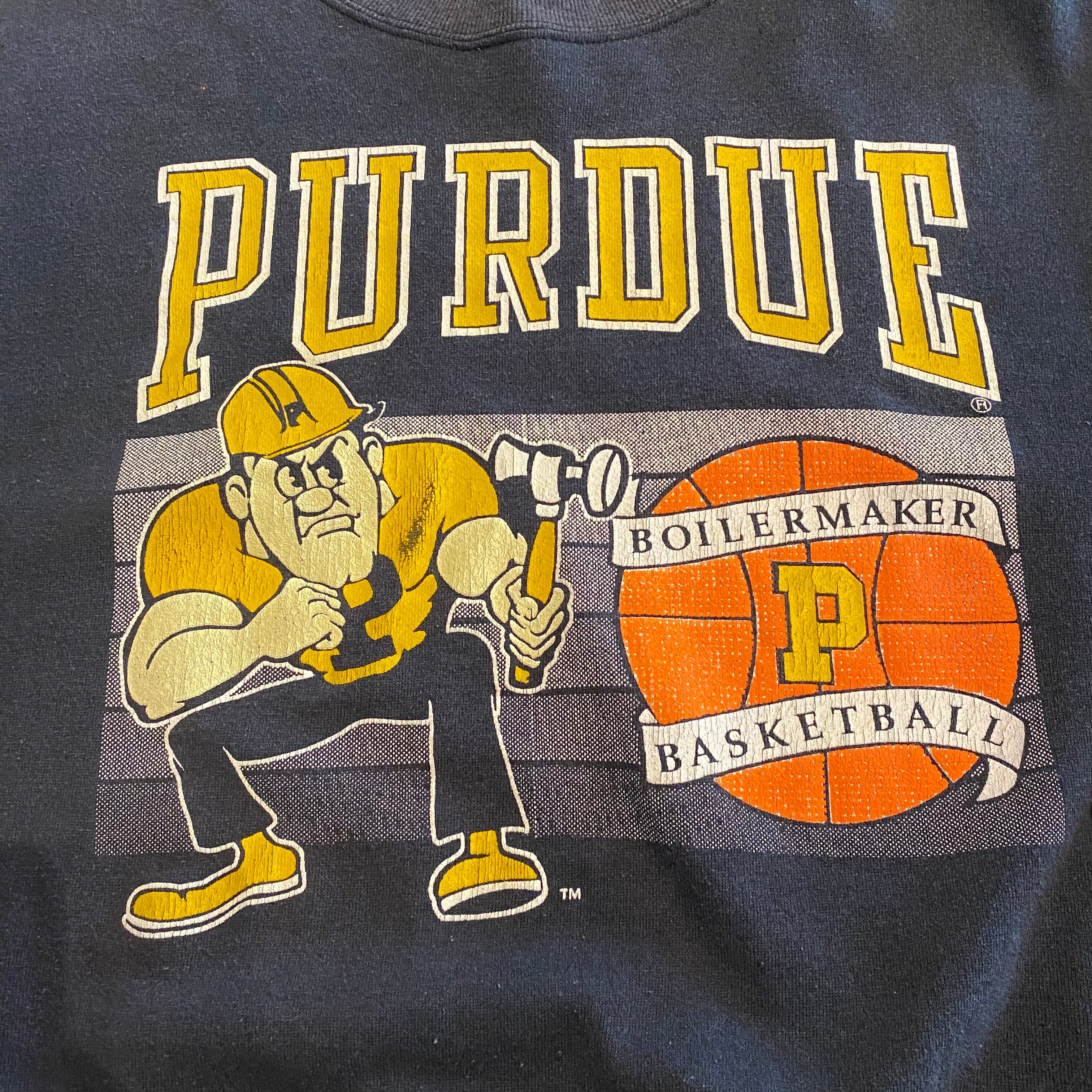 Vintage Purdue Basketball Crewneck L